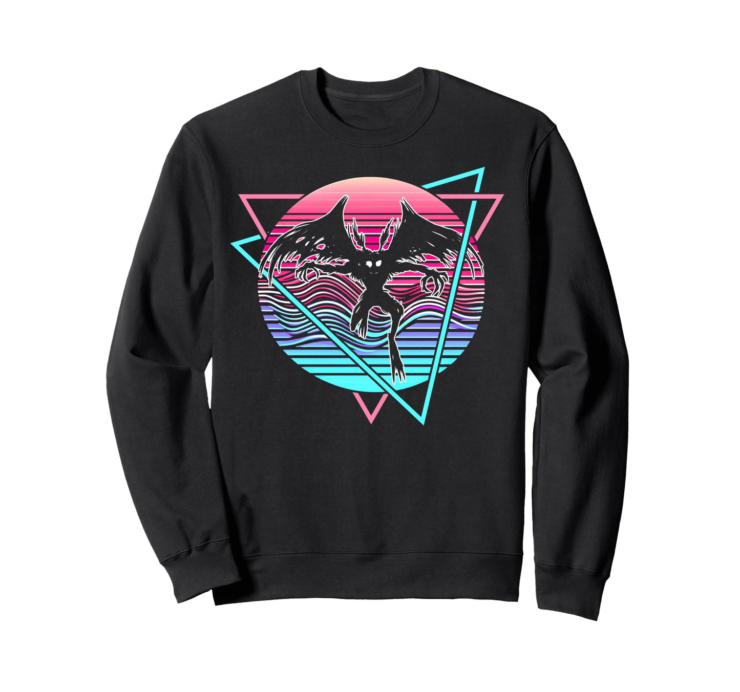 Vaporwave Aesthetic Mothman Sweatshirt - Minimalist Print Men Women - T-Shirt, Sweatshirt, Hoodie