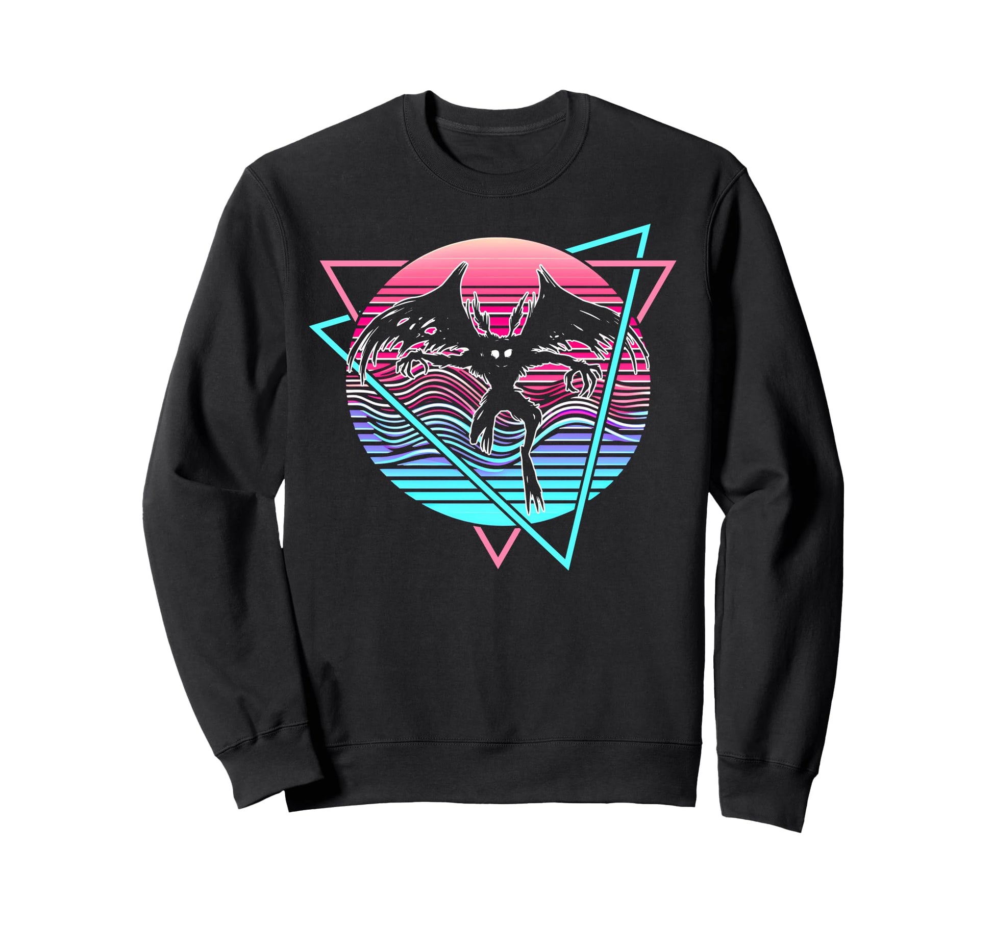 Vaporwave Aesthetic Mothman Sweatshirt - Minimalist Print Men Women - T-Shirt, Sweatshirt, Hoodie