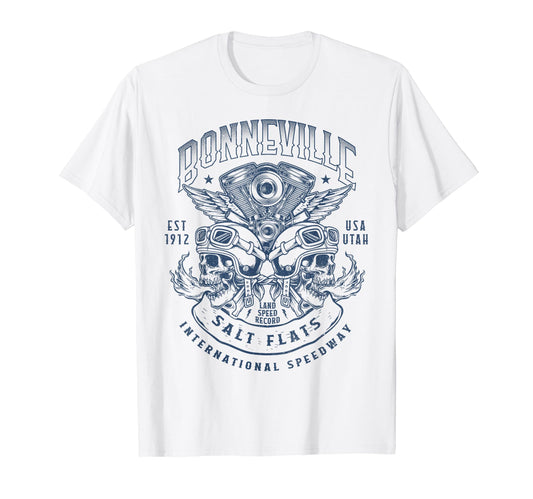 Bonneville Salt Flats Motorcycle T-Shirt - Minimalist Print Men Women - T-Shirt, Sweatshirt, Hoodie
