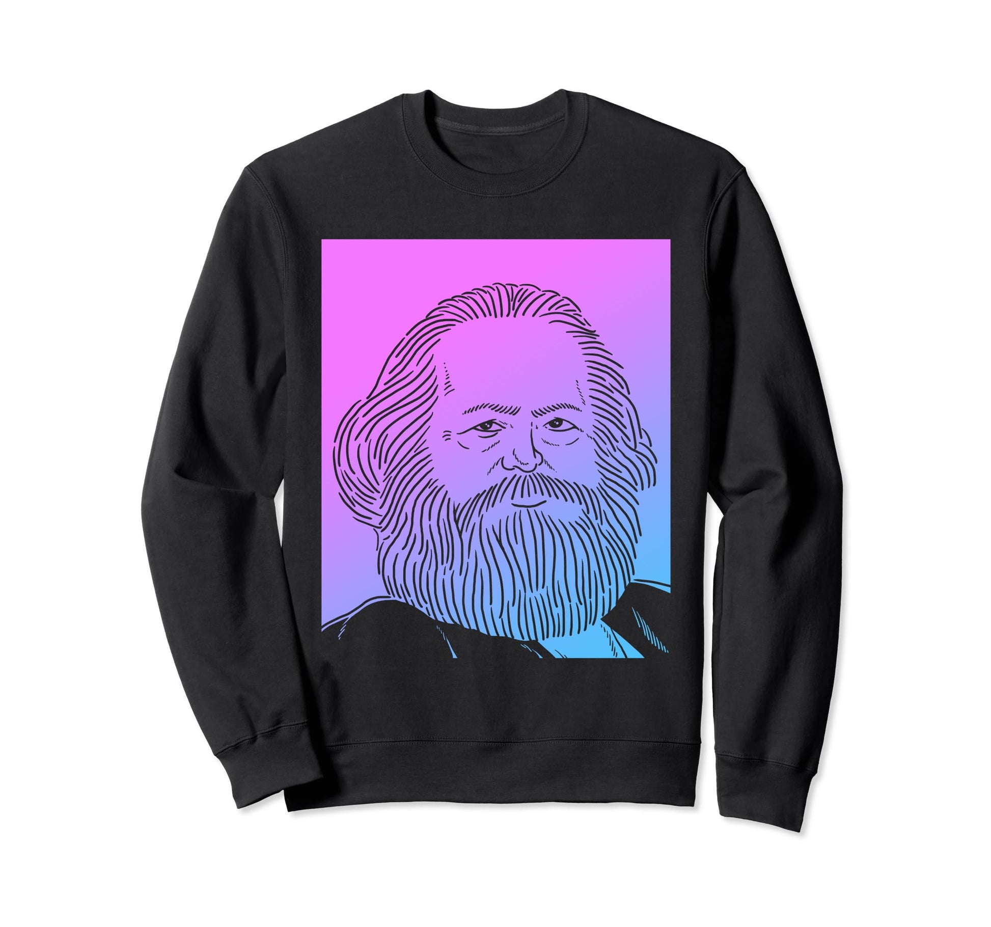 Karl Marx Vaporwave Aesthetic Pastel Sweatshirt - Streetwear Style Unisex - T-Shirt, Sweatshirt, Hoodie