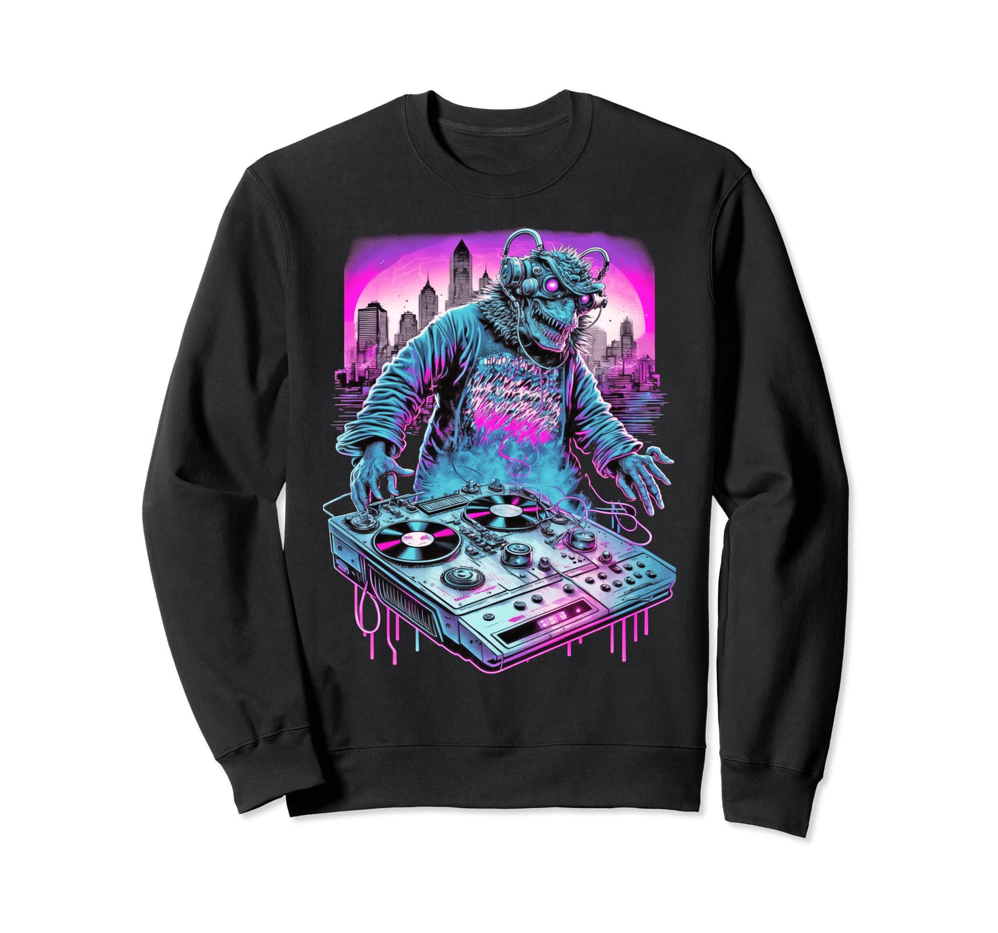 Vaporwave Aesthetic Synthwave Sweatshirt - Casual Everyday Wear for Adults - T-Shirt, Sweatshirt, Hoodie