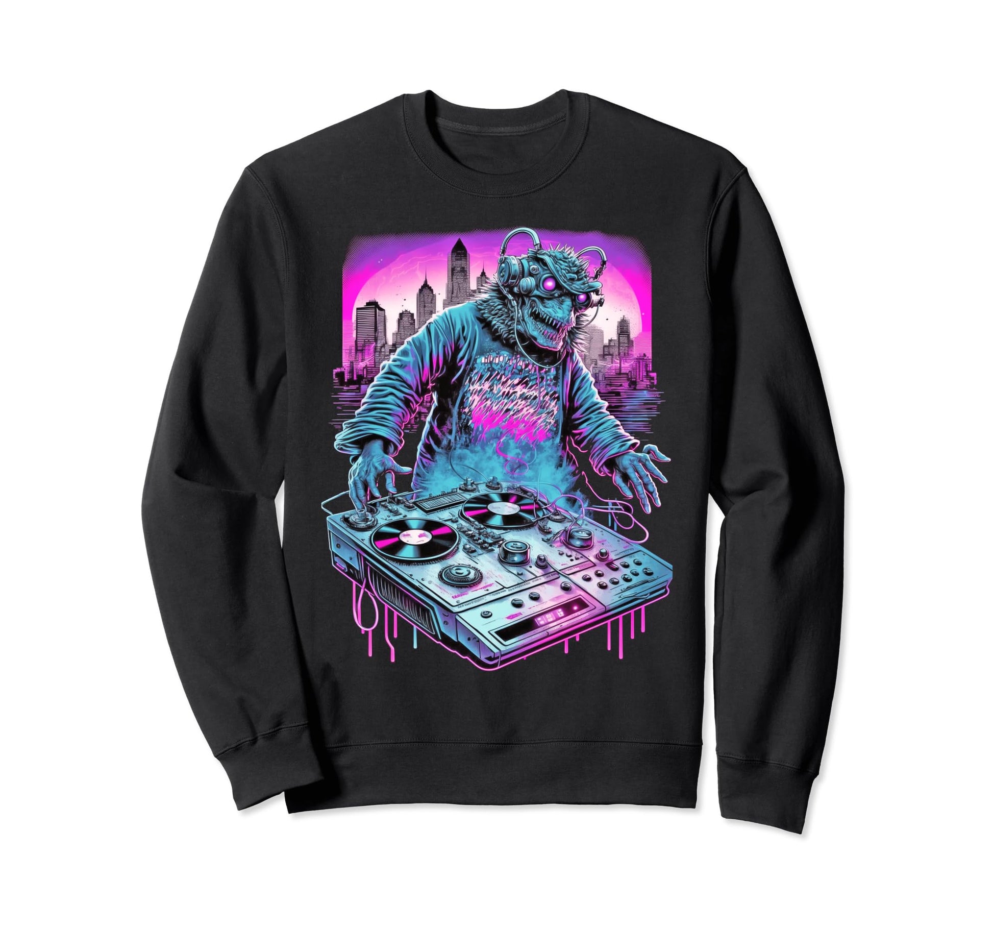 Vaporwave Aesthetic Synthwave Sweatshirt - Casual Everyday Wear for Adults - T-Shirt, Sweatshirt, Hoodie
