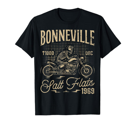 Bonneville Salt Flats Motorcycle T-Shirt - Custom Art Print Men Women - T-Shirt, Sweatshirt, Hoodie