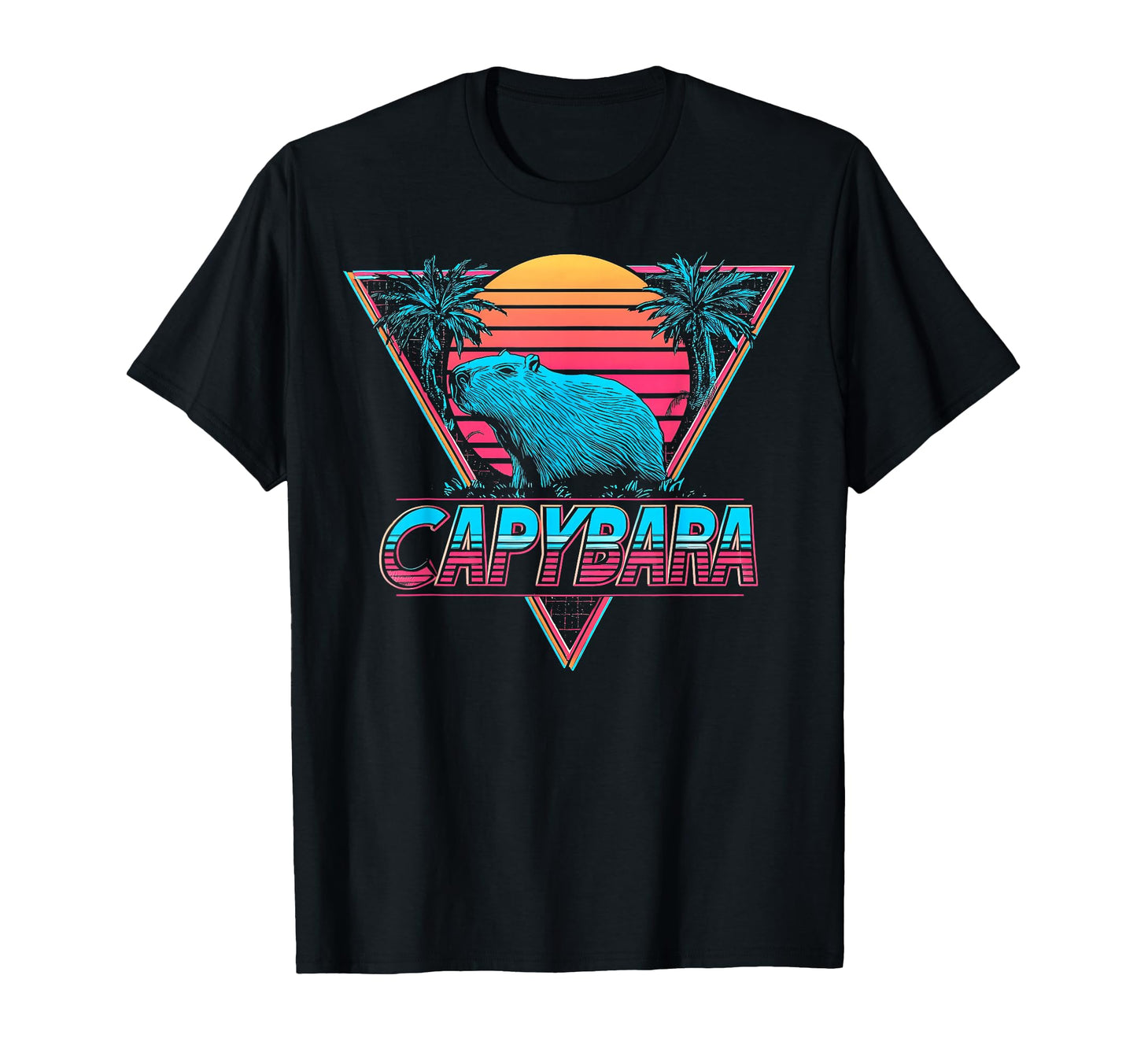 Capybara Capibara Vaporwave T-Shirt - Custom Art Print for Adults - T-Shirt, Sweatshirt, Hoodie