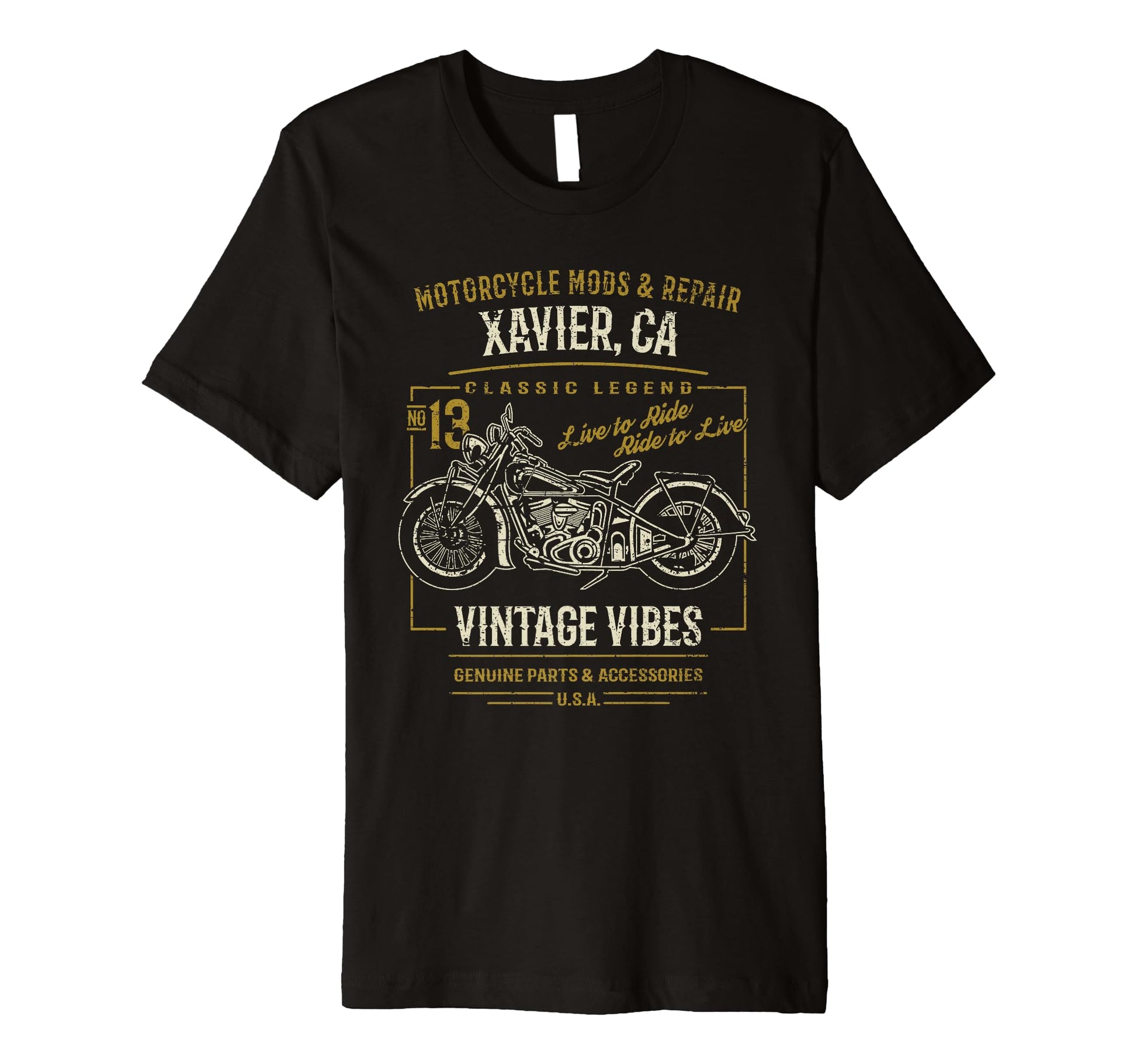Xavier California Usa Motorcycle T-Shirt - Minimalist Print Men Women - T-Shirt, Sweatshirt, Hoodie