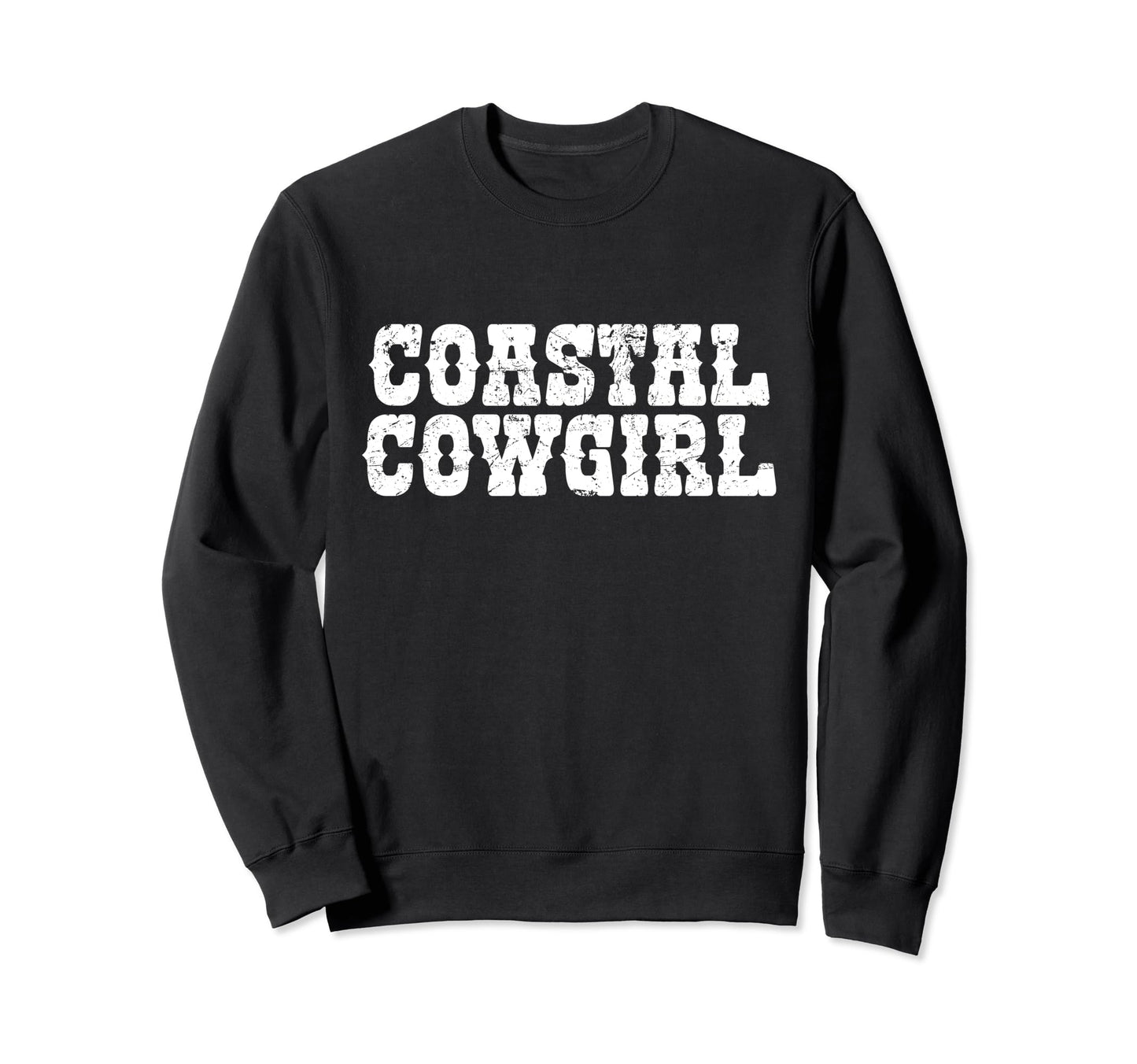 Coastal Cowgirl Distressed Cowboy Sweatshirt - Custom Art Print Unisex - T-Shirt, Sweatshirt, Hoodie