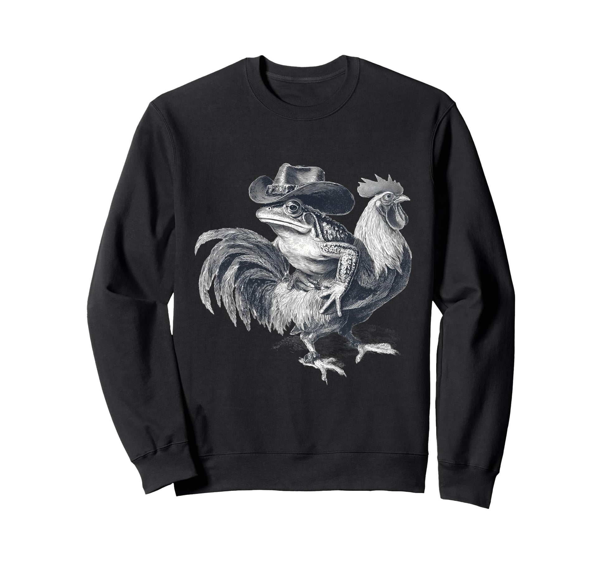 Country Cowboy Frog Toad Rodeo Sweatshirt - Unique Graphic for Adults - T-Shirt, Sweatshirt, Hoodie