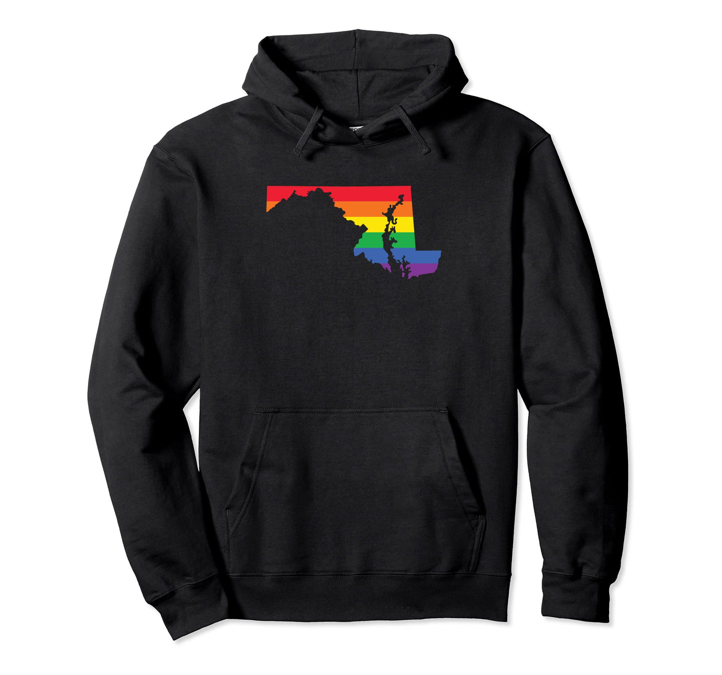 Maryland Lgbtq Rainbow Flag Gay Pride Hoodie - Streetwear Style Unisex - T-Shirt, Sweatshirt, Hoodie