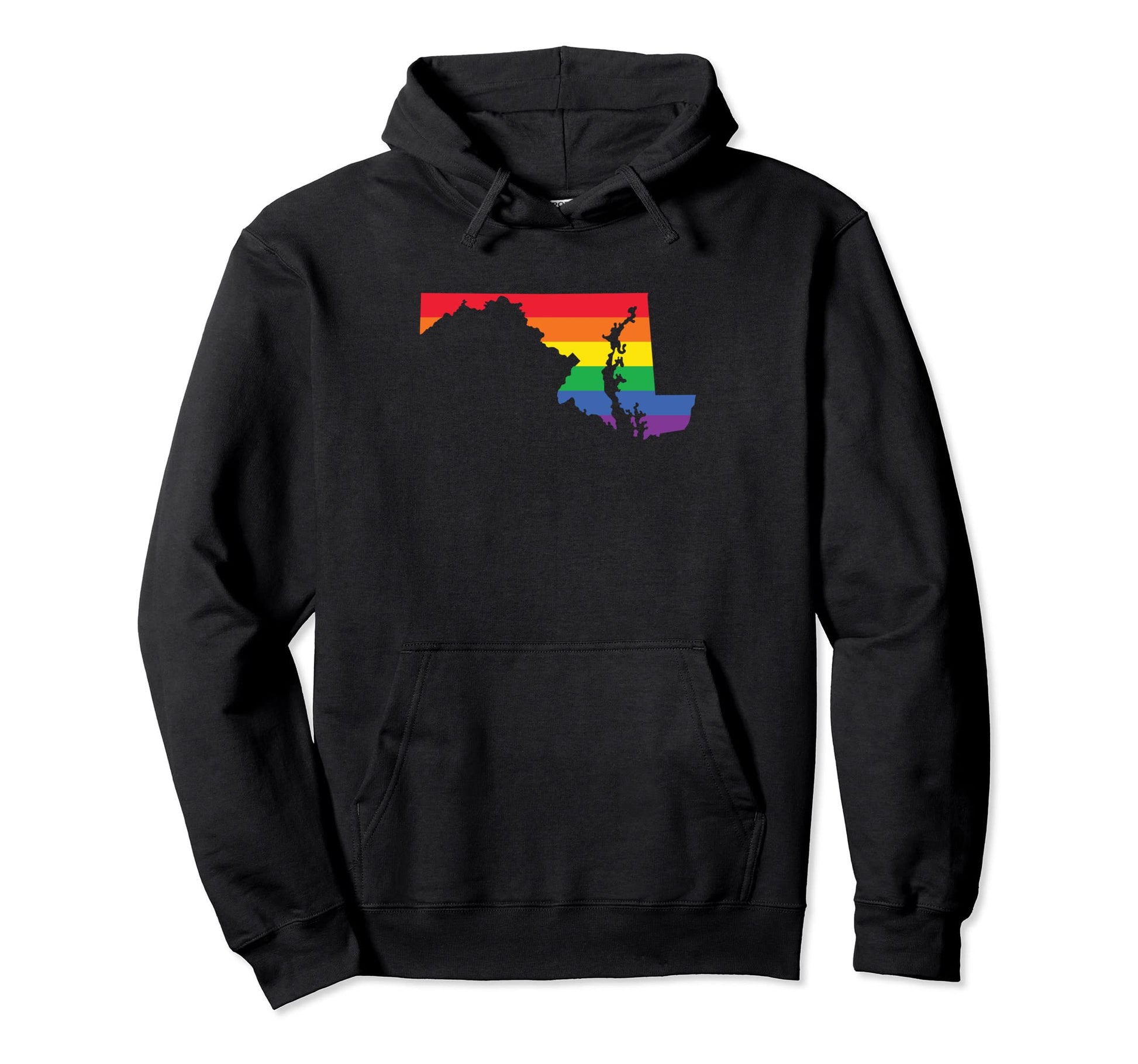 Maryland Lgbtq Rainbow Flag Gay Pride Hoodie - Streetwear Style Unisex - T-Shirt, Sweatshirt, Hoodie