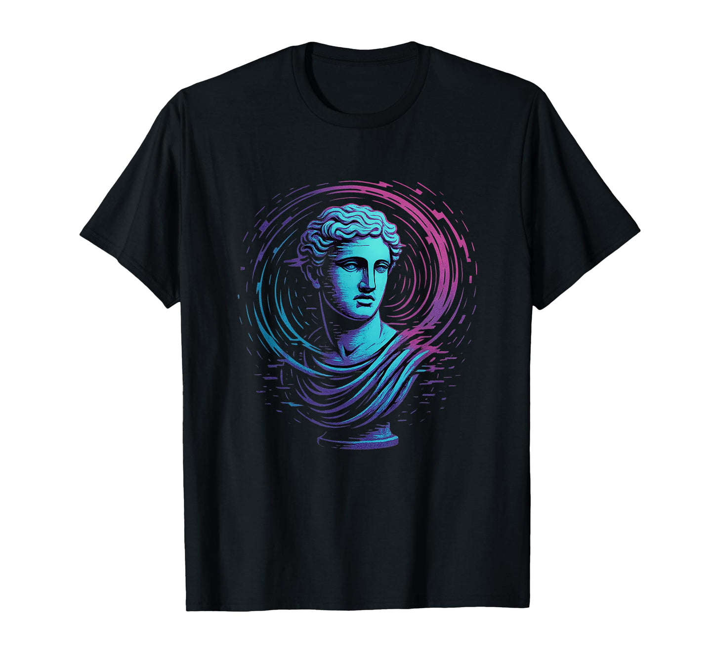 Vaporwave Classical Statue Sweatshirt - Casual Everyday Wear for Adults - T-Shirt, Sweatshirt, Hoodie