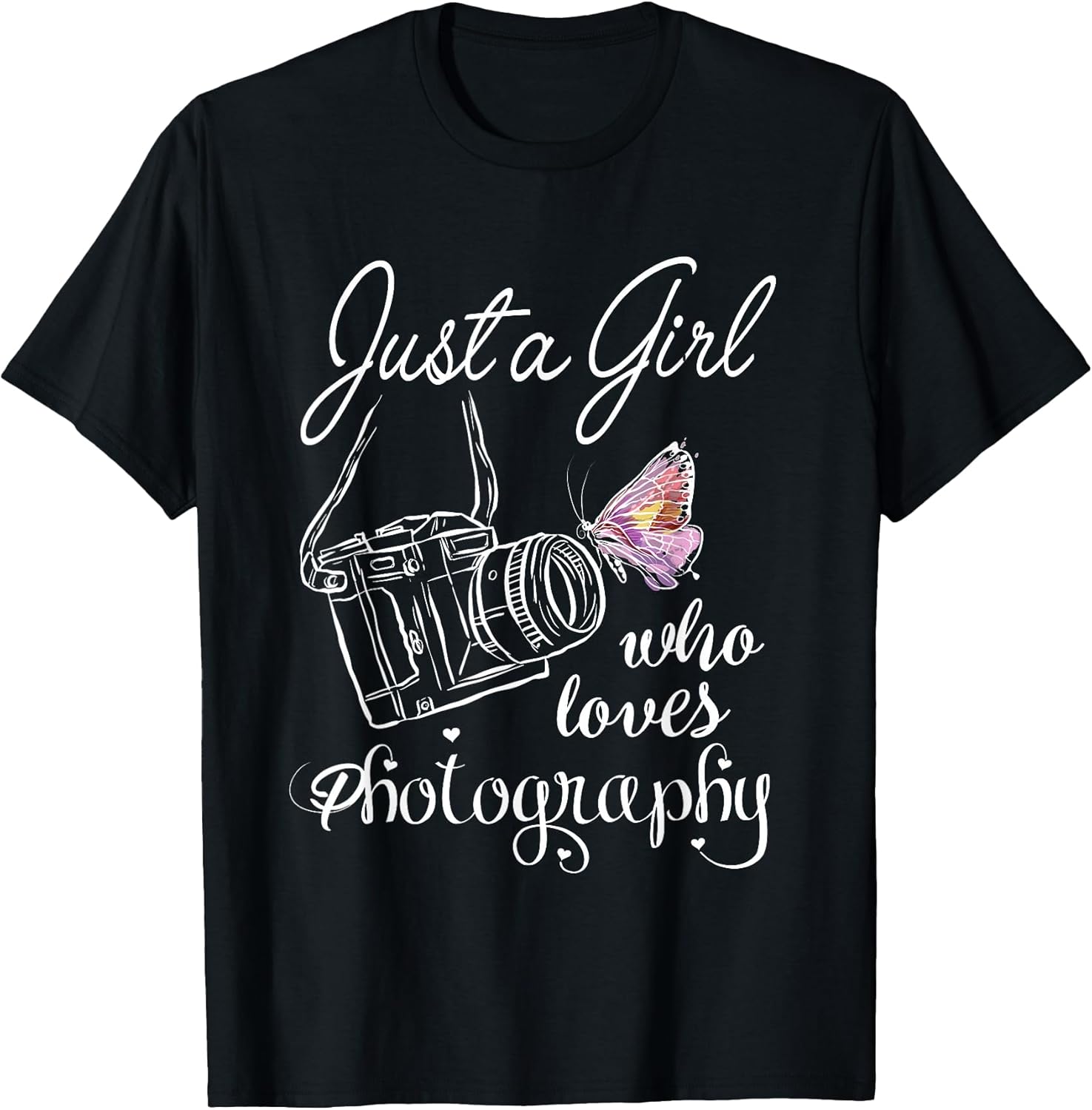Girl Who Loves Photography - Adult & Kids T-Shirts, Sweatshirts & Hoodies apparel design preview 1