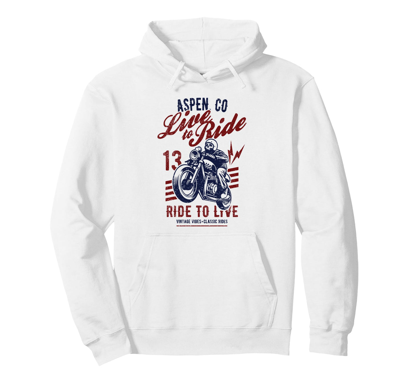 Aspen Colorado Usa Motorcycle Skull Hoodie - Streetwear Style for Adults - T-Shirt, Sweatshirt, Hoodie
