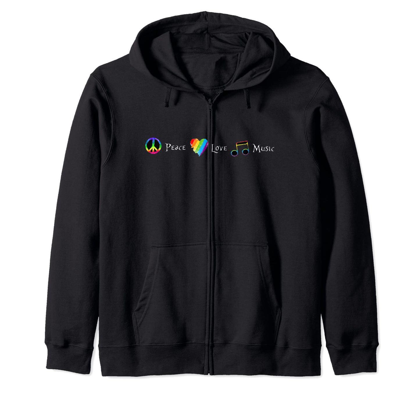 Peace Love Music Studio Designs Hoodie - Minimalist Print Men Women - T-Shirt, Sweatshirt, Hoodie