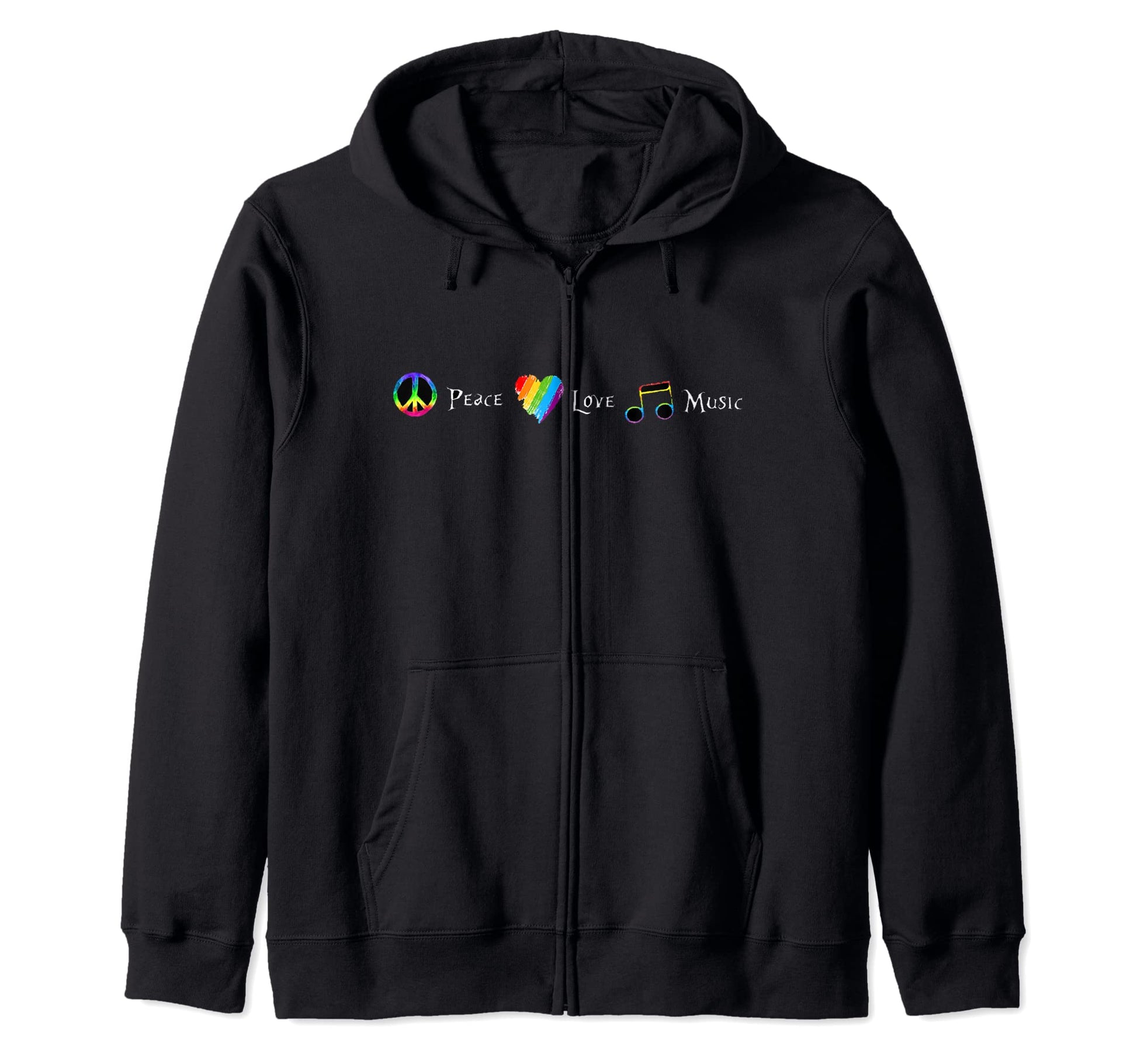 Peace Love Music Studio Designs Hoodie - Minimalist Print Men Women - T-Shirt, Sweatshirt, Hoodie