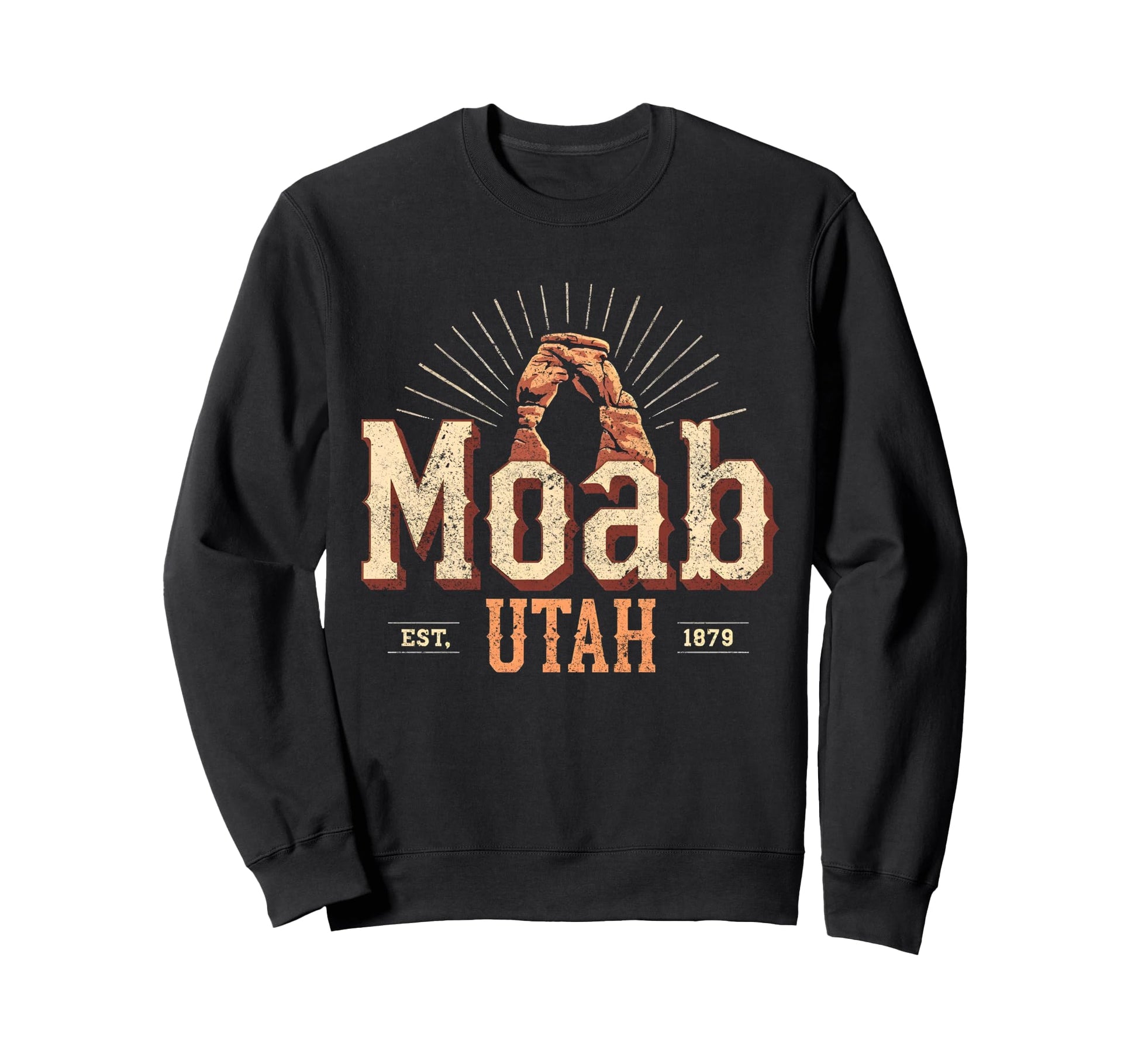 Moab Utah Arches Est 1878 Sweatshirt - Minimalist Print for Adults - T-Shirt, Sweatshirt, Hoodie