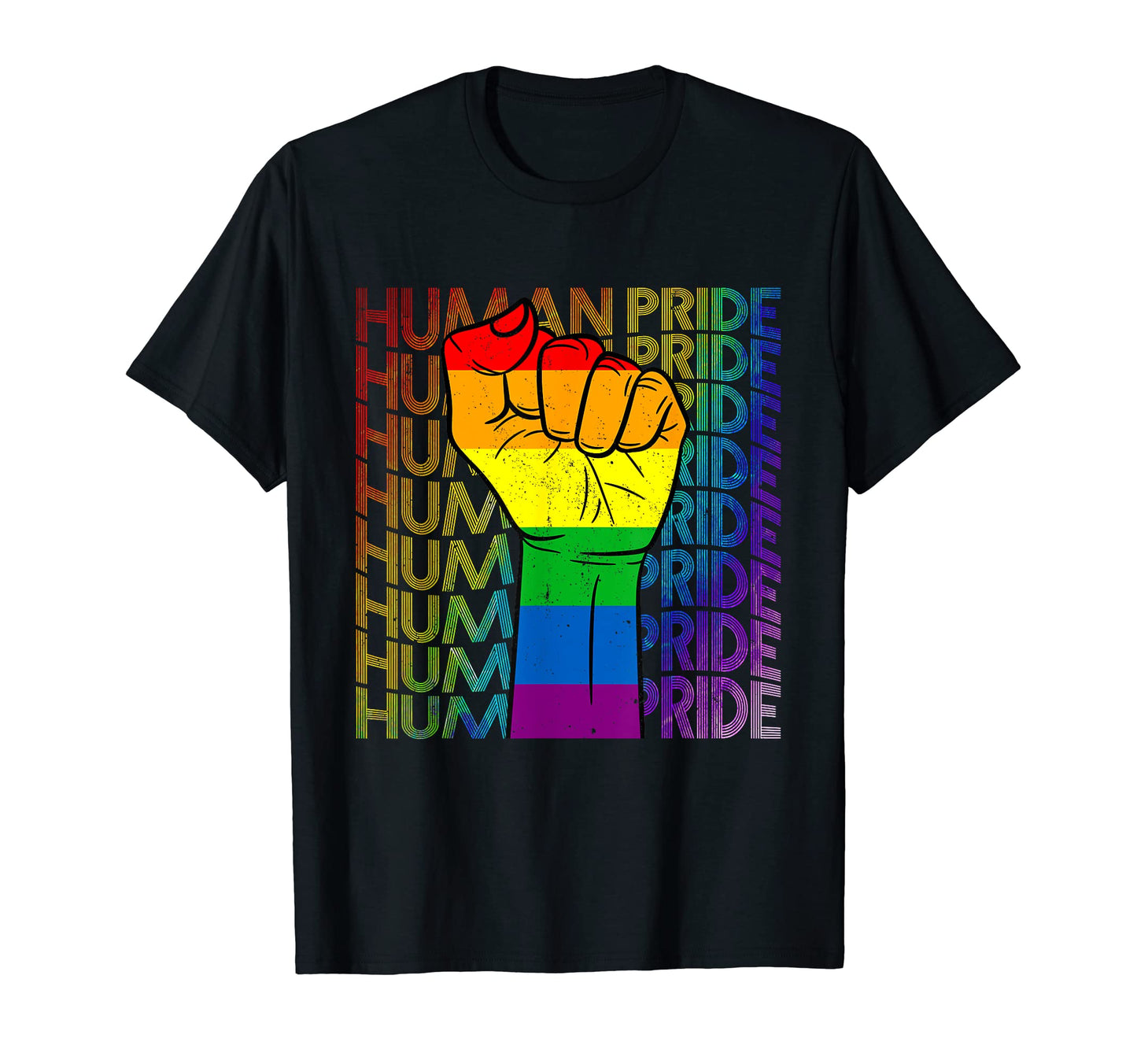 Gay Pride Fist Blm Lgbt Black Lives T-Shirt - Trendy Graphic for Adults - T-Shirt, Sweatshirt, Hoodie