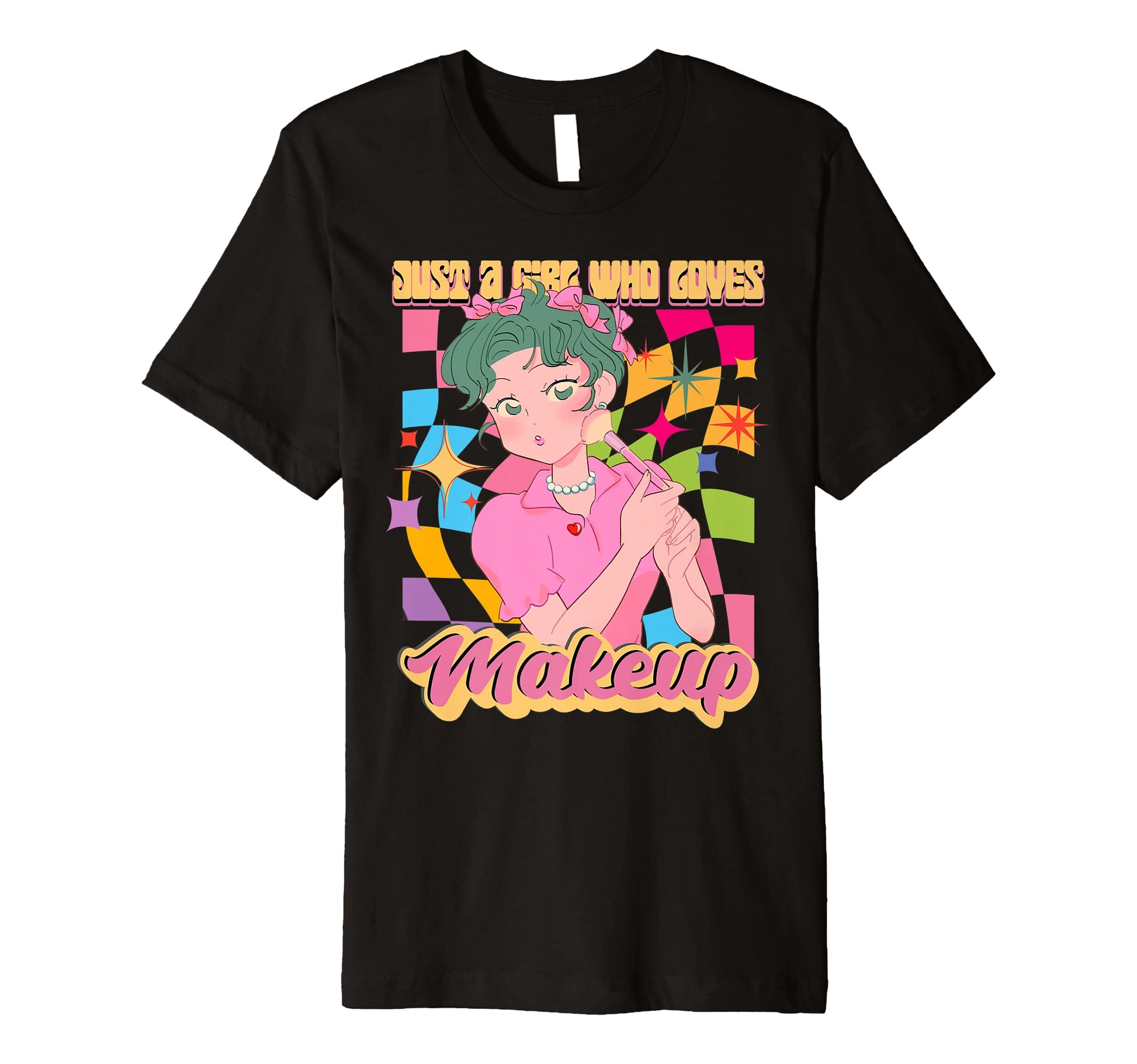 Anime Who Loves Makeup Rainbow Japan T-Shirt - Unique Graphic Men Women - T-Shirt, Sweatshirt, Hoodie