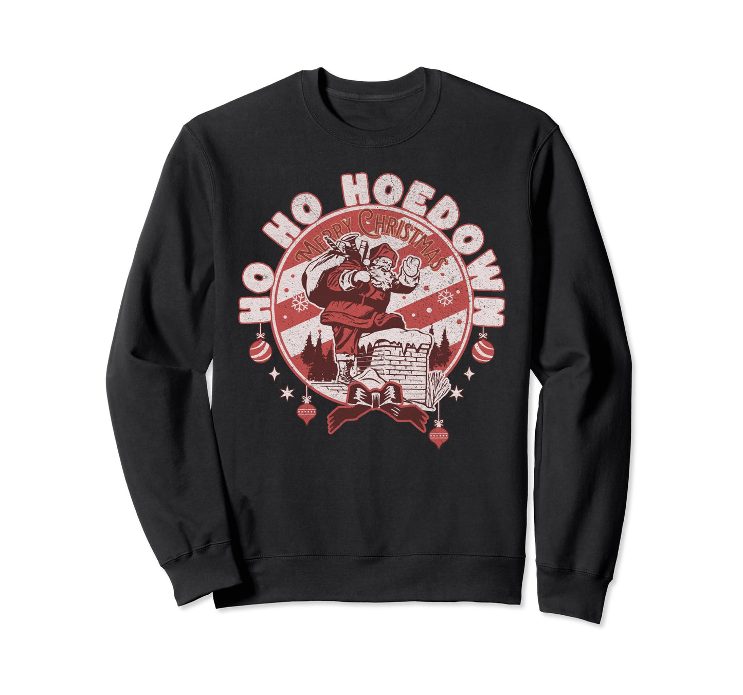 Ho Ho Hoedown Santa Jingle Bells Sweatshirt - Graphic Print for Adults - T-Shirt, Sweatshirt, Hoodie