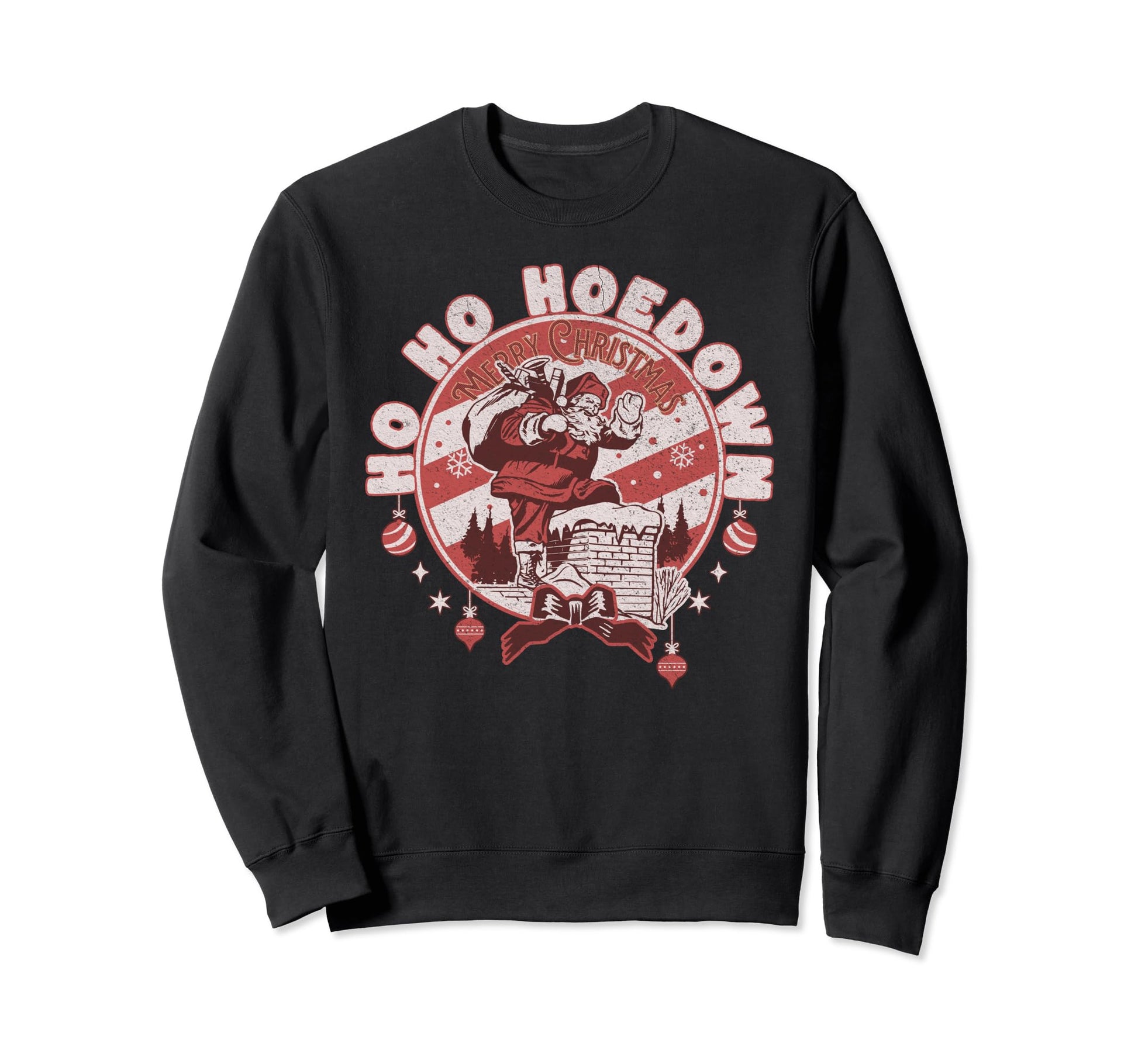 Ho Ho Hoedown Santa Jingle Bells Sweatshirt - Graphic Print for Adults - T-Shirt, Sweatshirt, Hoodie