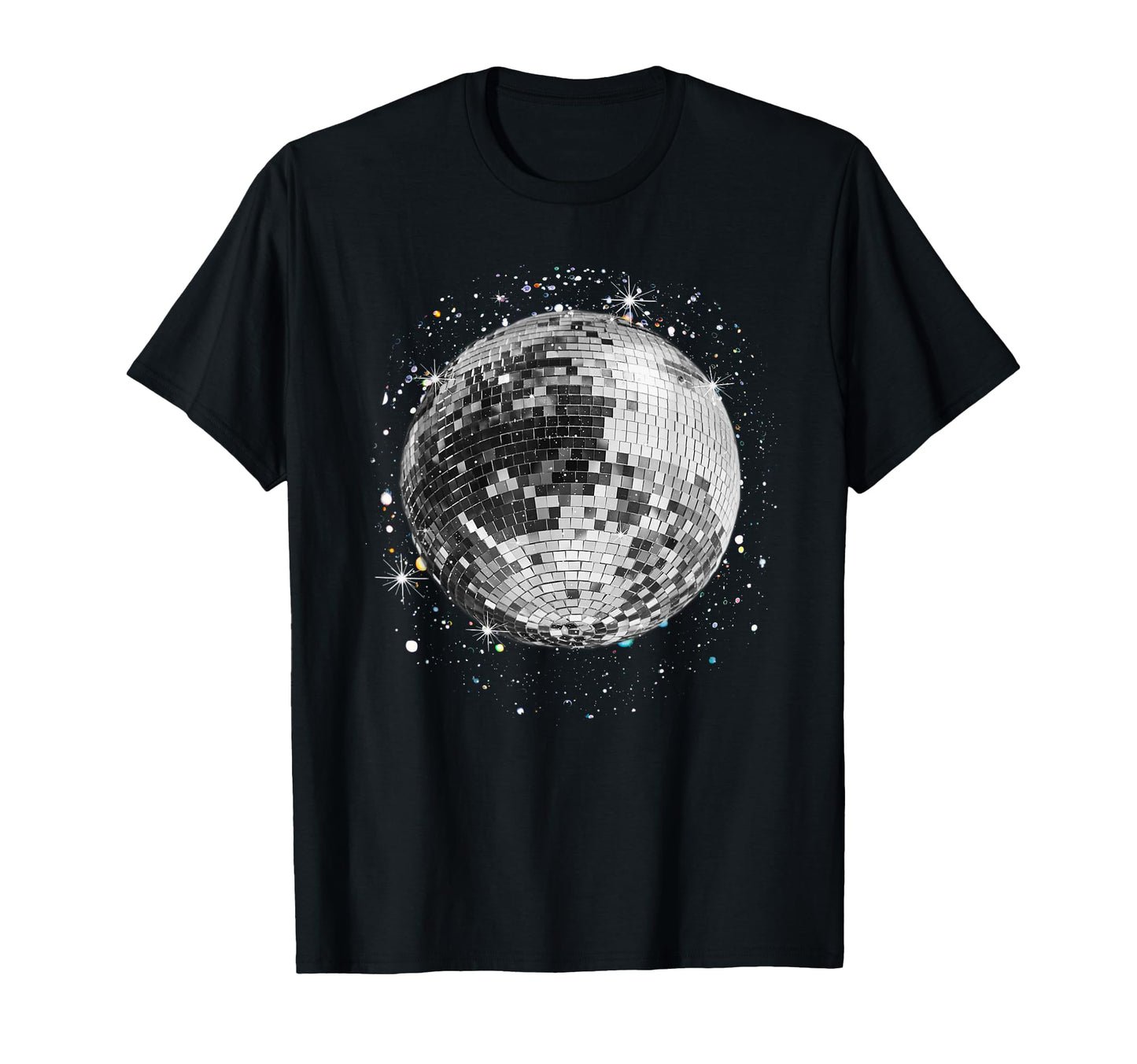 Black And White Disco Ball Club T-Shirt - Trendy Graphic for Adults - T-Shirt, Sweatshirt, Hoodie