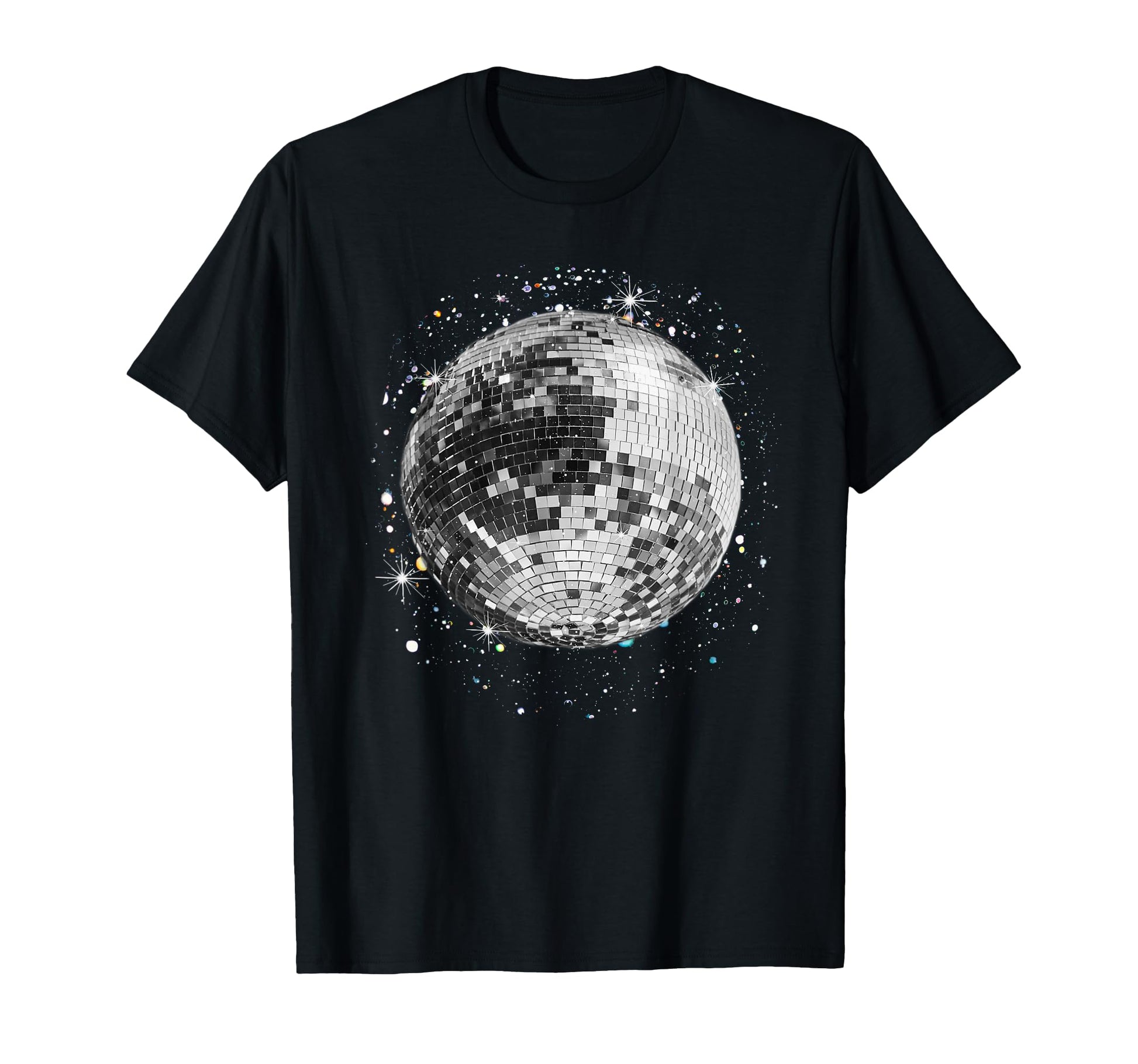 Black And White Disco Ball Club T-Shirt - Trendy Graphic for Adults - T-Shirt, Sweatshirt, Hoodie
