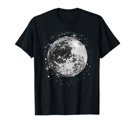Black And White Disco Ball Club T-Shirt - Trendy Graphic for Adults - T-Shirt, Sweatshirt, Hoodie