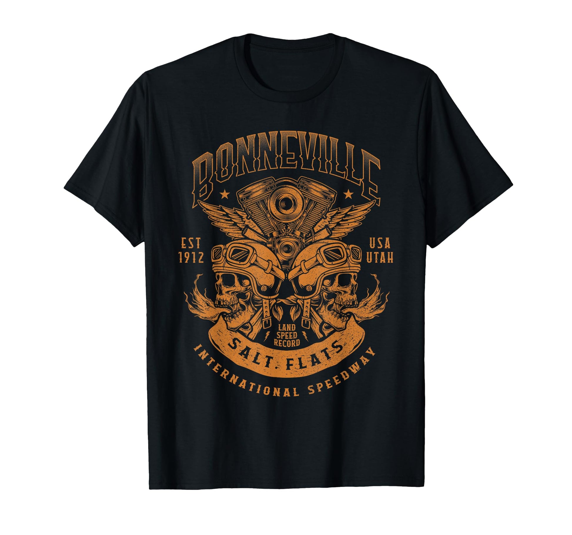 Bonneville Salt Flats Motorcycle Racing T-Shirt - Graphic Print Unisex - T-Shirt, Sweatshirt, Hoodie