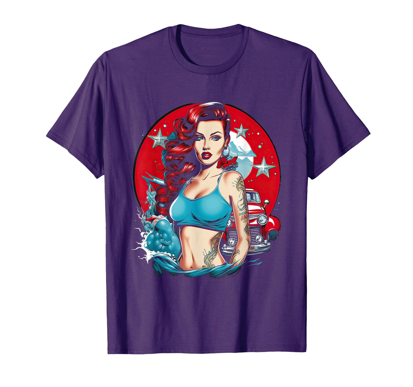Pinup Pin Up Small T-Shirt - Unique Graphic Men Women - T-Shirt, Sweatshirt, Hoodie