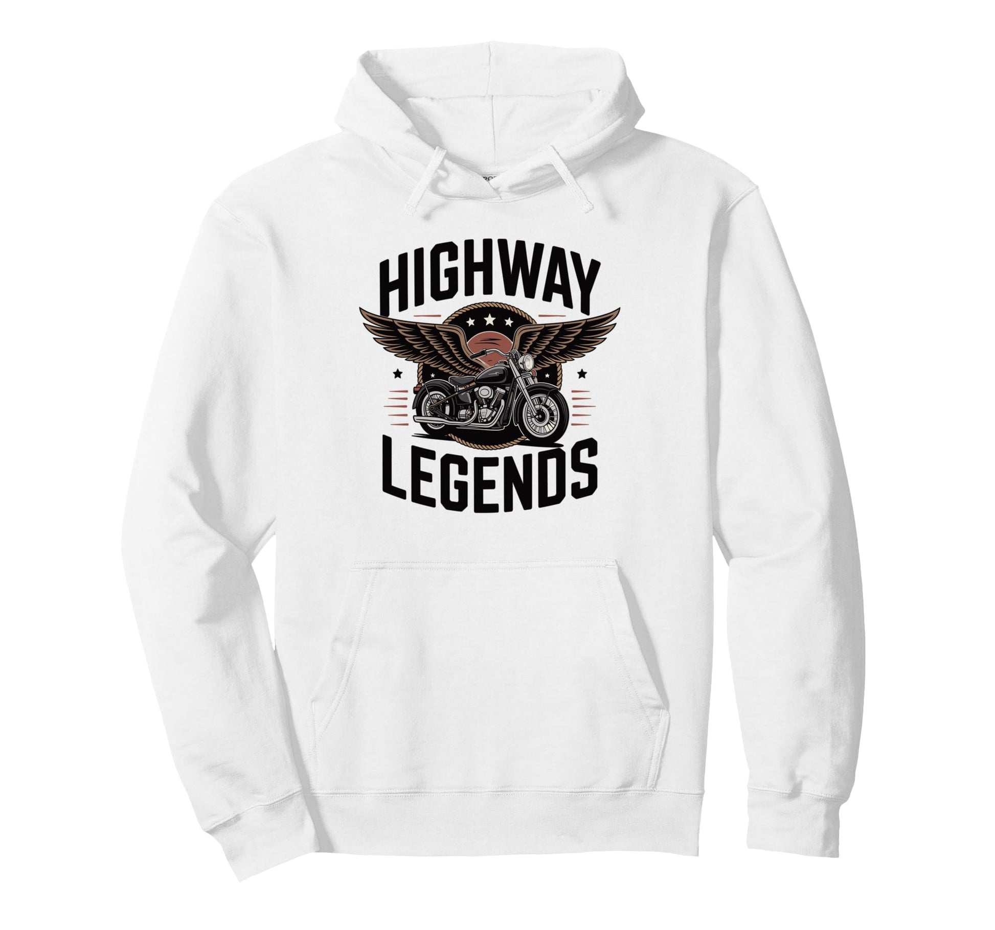 Highway Legends Biker Motorcycle Hoodie - Fun Novelty Design Men Women - T-Shirt, Sweatshirt, Hoodie
