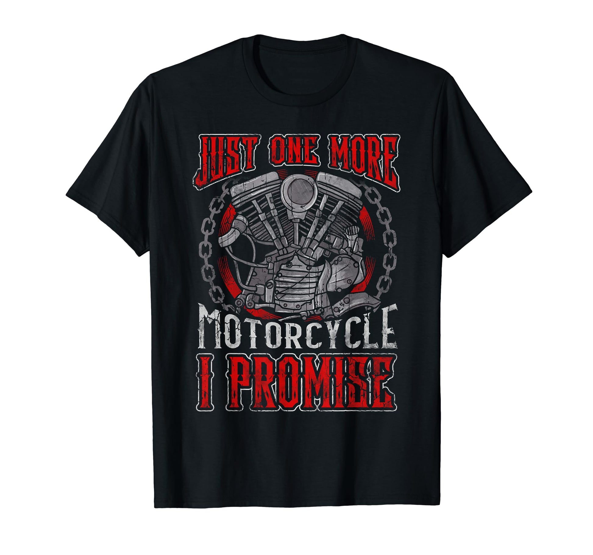 Biker Just One More Motorcycle T-Shirt - Minimalist Print for Adults - T-Shirt, Sweatshirt, Hoodie