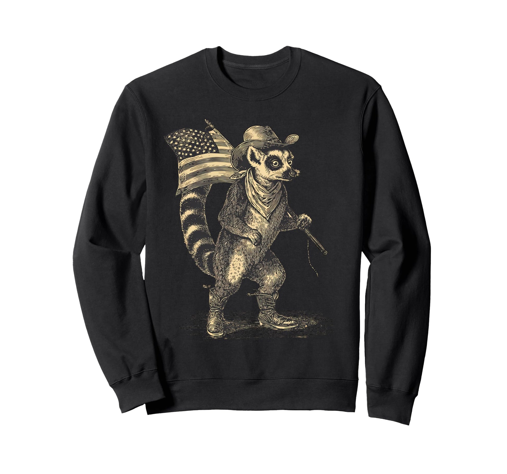Country Cowboy Lemur Rodeo Cowgirl Sweatshirt - Novelty Apparel Men Women - T-Shirt, Sweatshirt, Hoodie