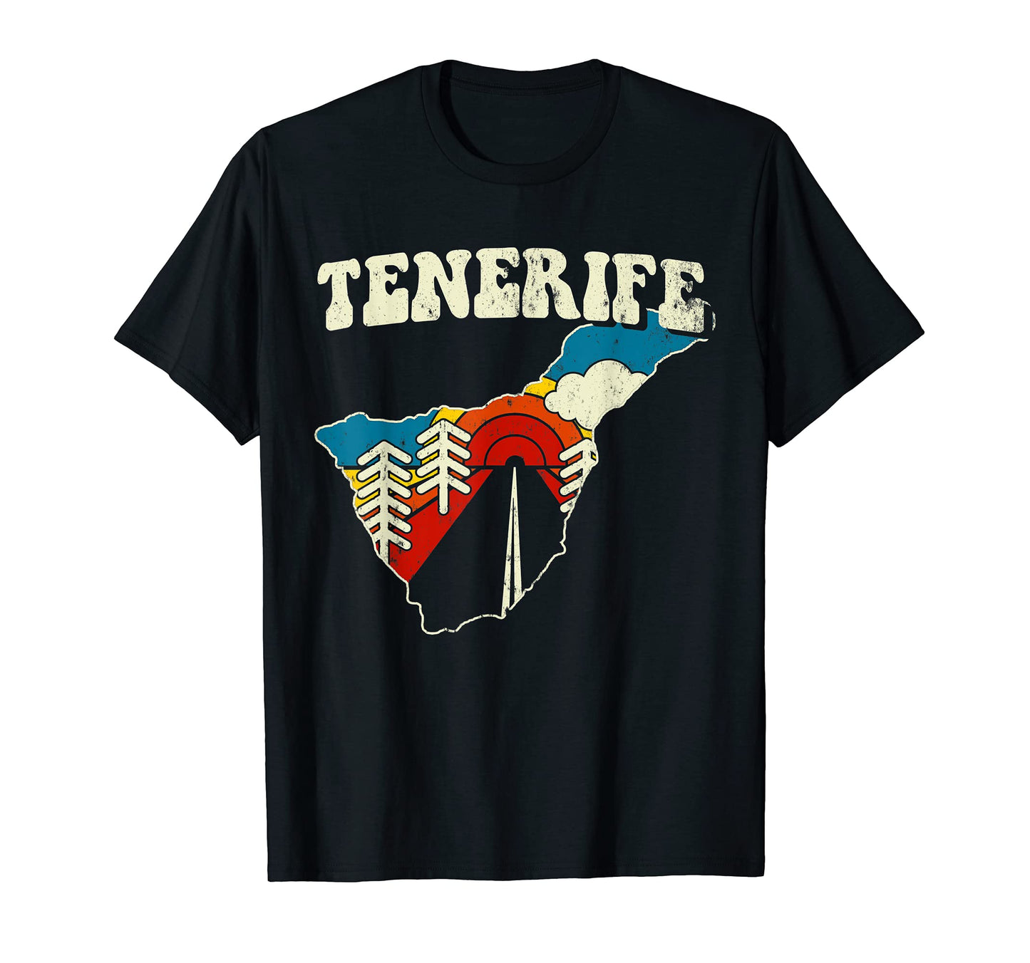 Tenerife Spain Spanish Island Rainbow T-Shirt - Custom Art Print Unisex - T-Shirt, Sweatshirt, Hoodie