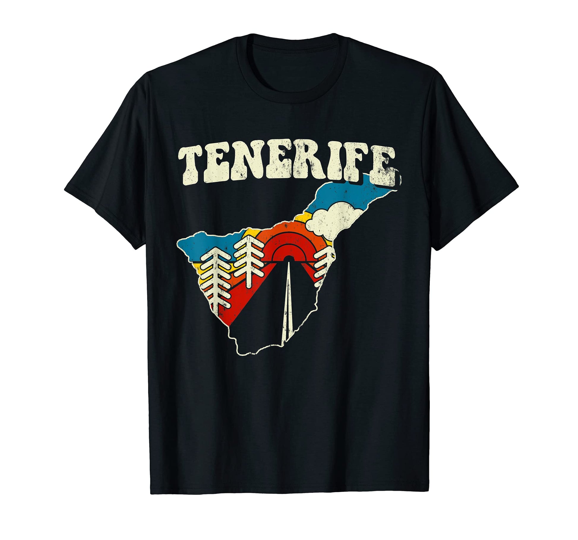 Tenerife Spain Spanish Island Rainbow T-Shirt - Custom Art Print Unisex - T-Shirt, Sweatshirt, Hoodie
