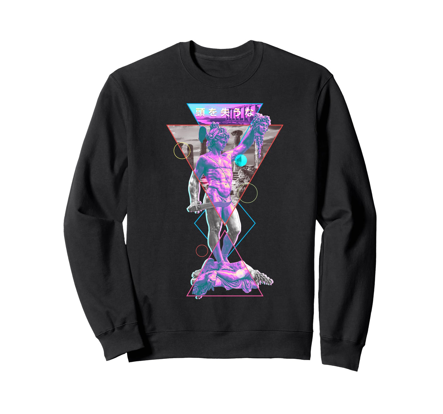 Perseus And Medusa Vaporwave Sweatshirt - Custom Art Print for Adults - T-Shirt, Sweatshirt, Hoodie