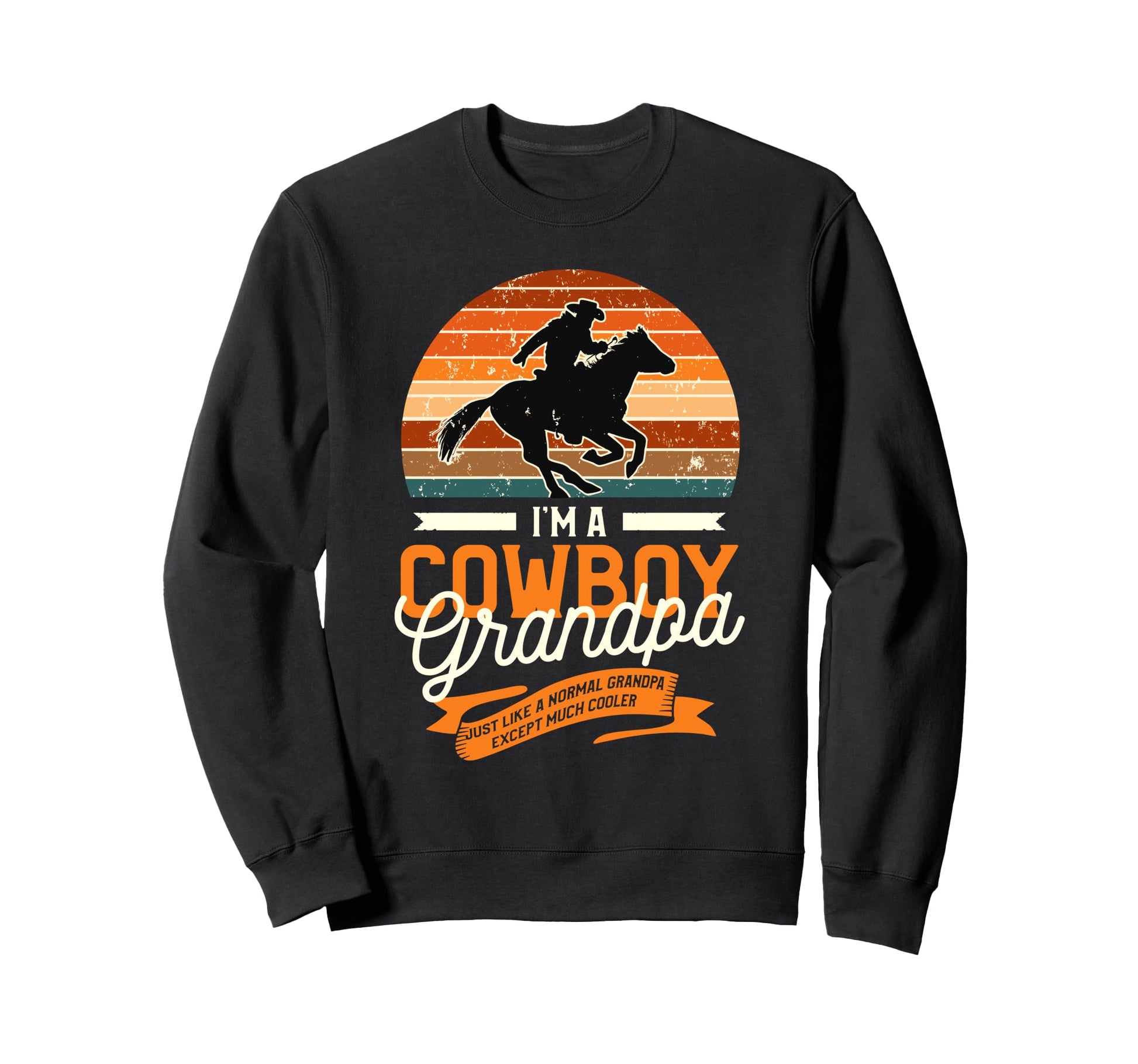 Cowboy Grandpa Hat Rodeo Western Sweatshirt - Graphic Print for Adults - T-Shirt, Sweatshirt, Hoodie