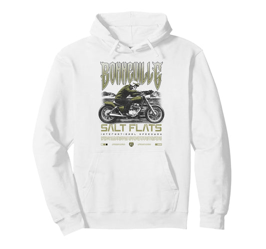 Bonneville Salt Flats Motorcycle Racing Hoodie - Aesthetic Graphic Unisex - T-Shirt, Sweatshirt, Hoodie