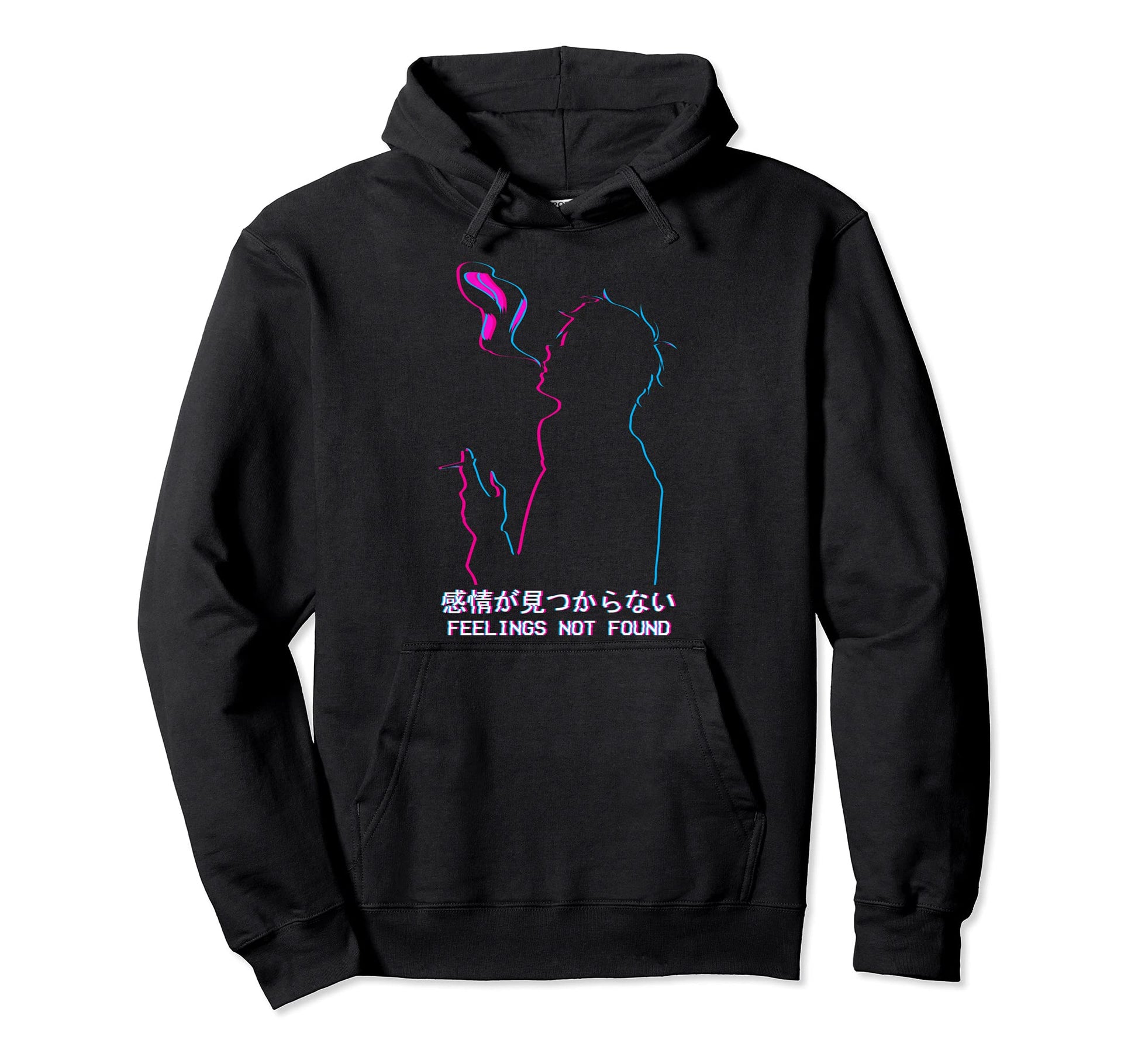 Feelings Not Found Sad Anime Vaporwave Hoodie - Minimalist Print Men Women - T-Shirt, Sweatshirt, Hoodie