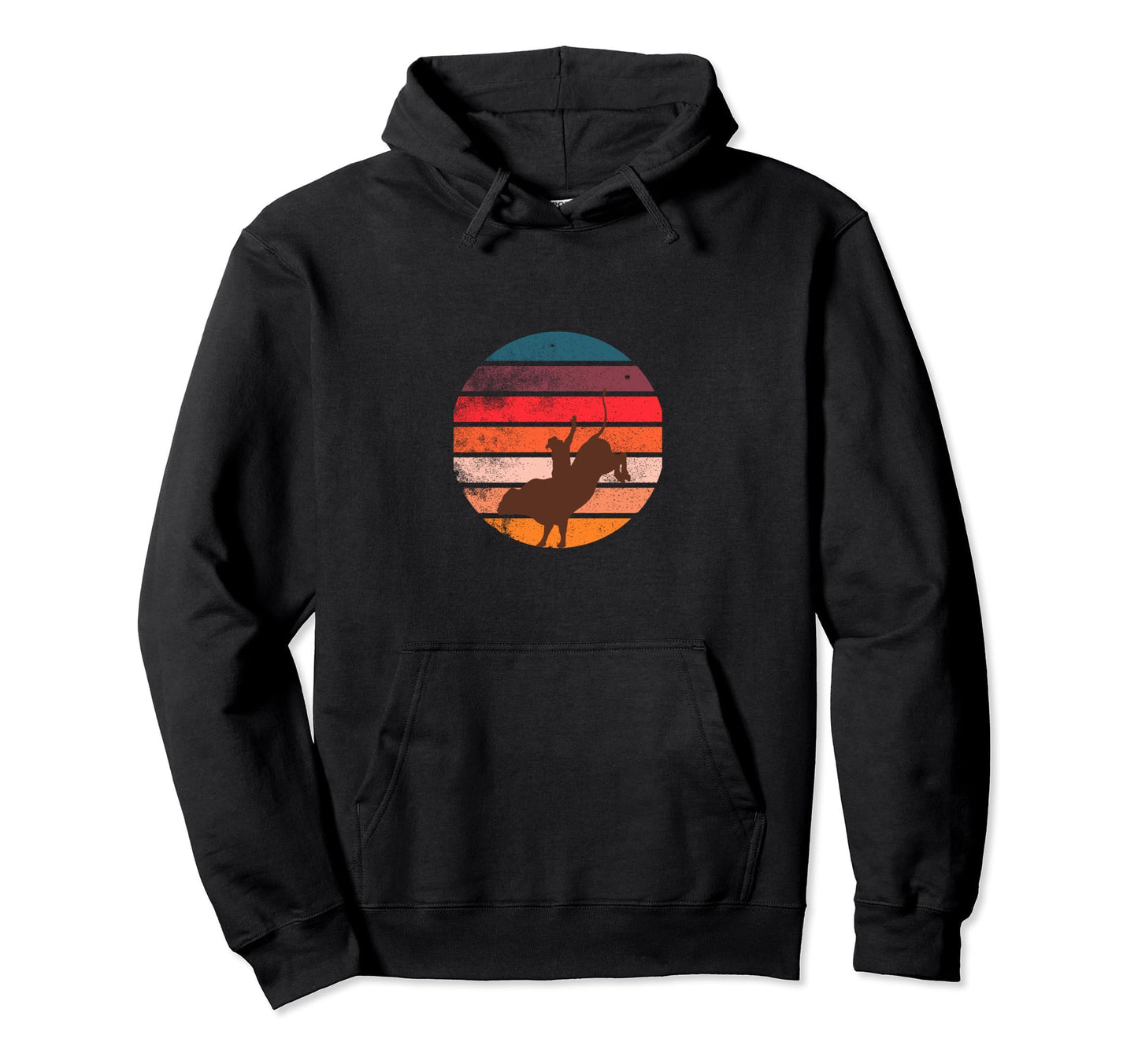Rodeo Bull Riding Western Cowboy Bull Hoodie - Minimalist Print Men Women - T-Shirt, Sweatshirt, Hoodie