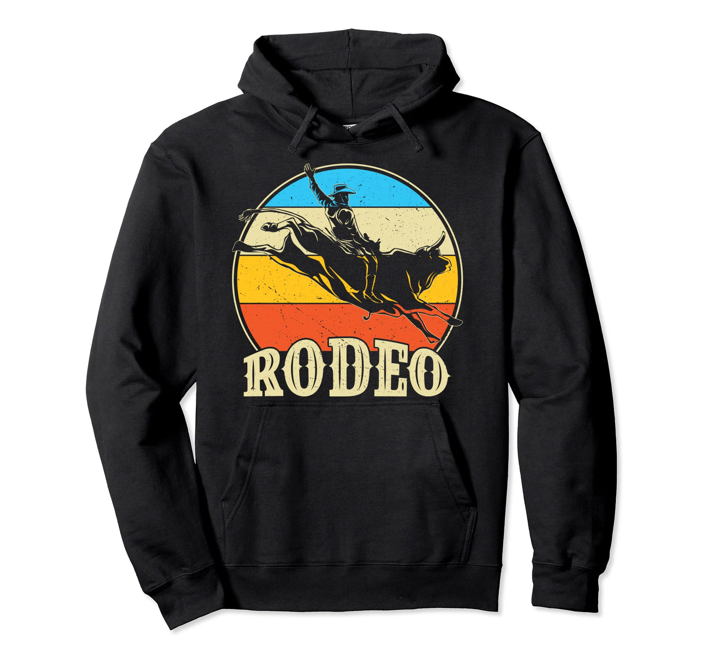 Rodeo Bull Riding Western Cowboy Ranch Hoodie - Unique Graphic Men Women - T-Shirt, Sweatshirt, Hoodie