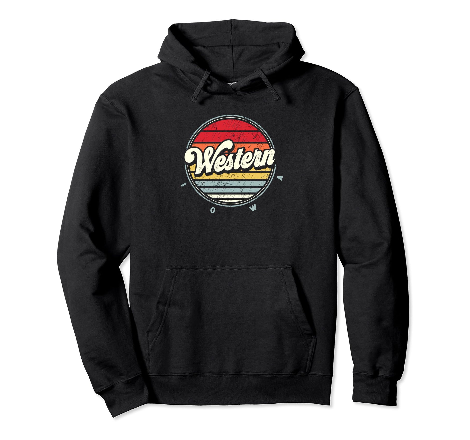 Western Home State 70S Sunset Hoodie - Unique Graphic for Adults - T-Shirt, Sweatshirt, Hoodie
