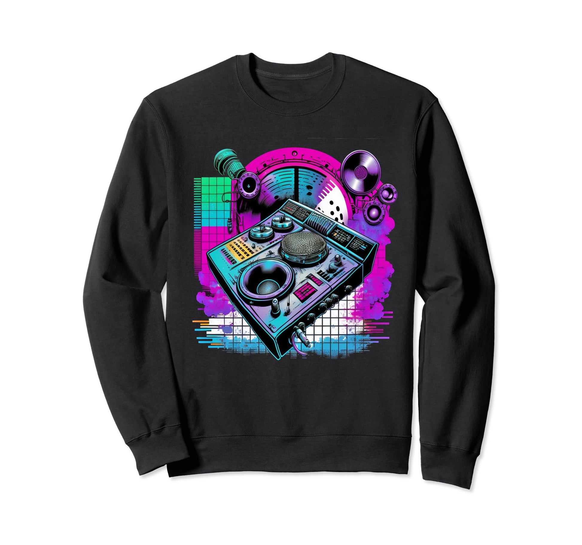 Vaporwave Aesthetic Techno Synthwave Sweatshirt - Minimalist Print Unisex - T-Shirt, Sweatshirt, Hoodie