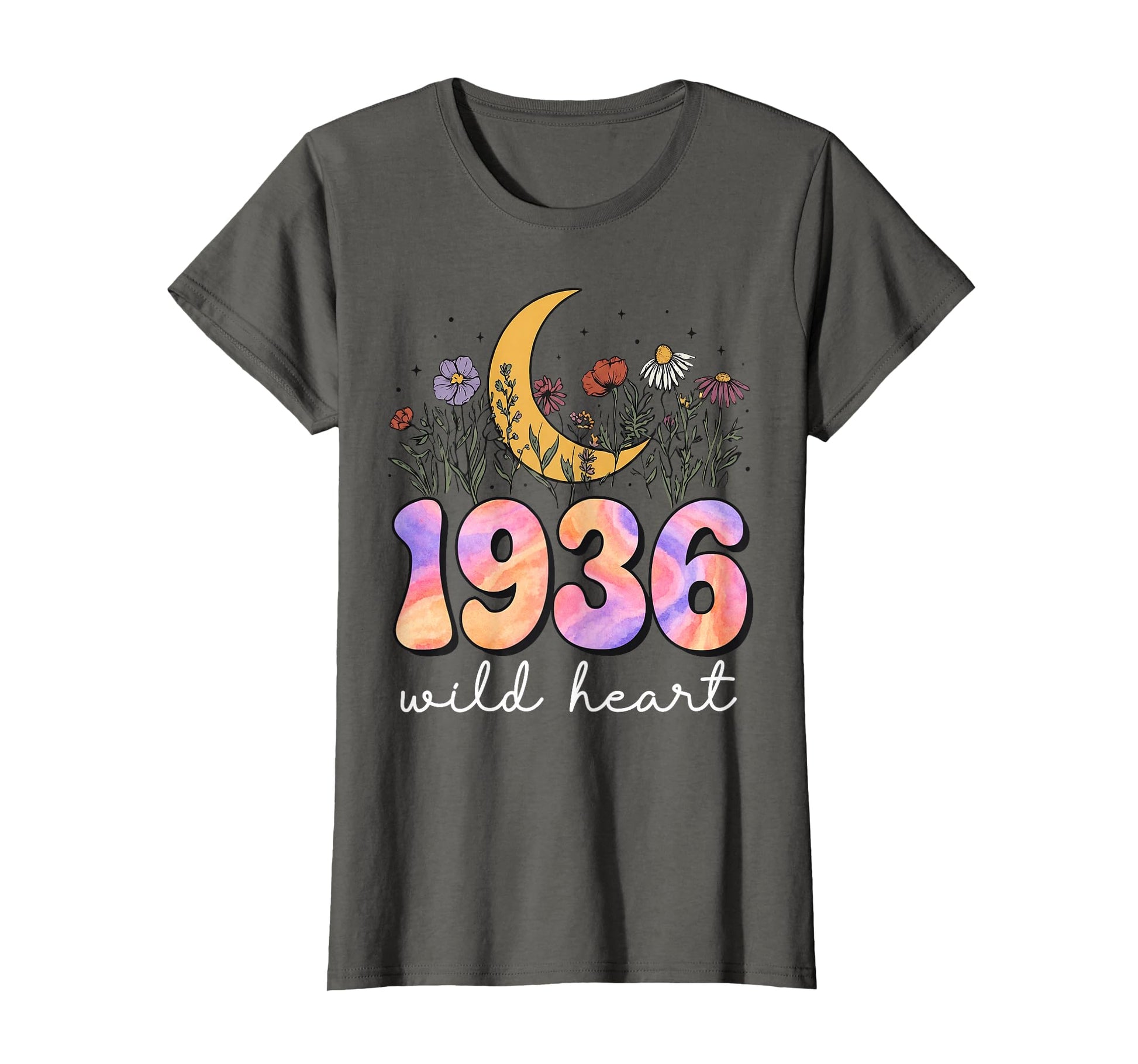 1936 Wild Heart 90Th Birthday Boho T-Shirt - Novelty Apparel for Adults - T-Shirt, Sweatshirt, Hoodie