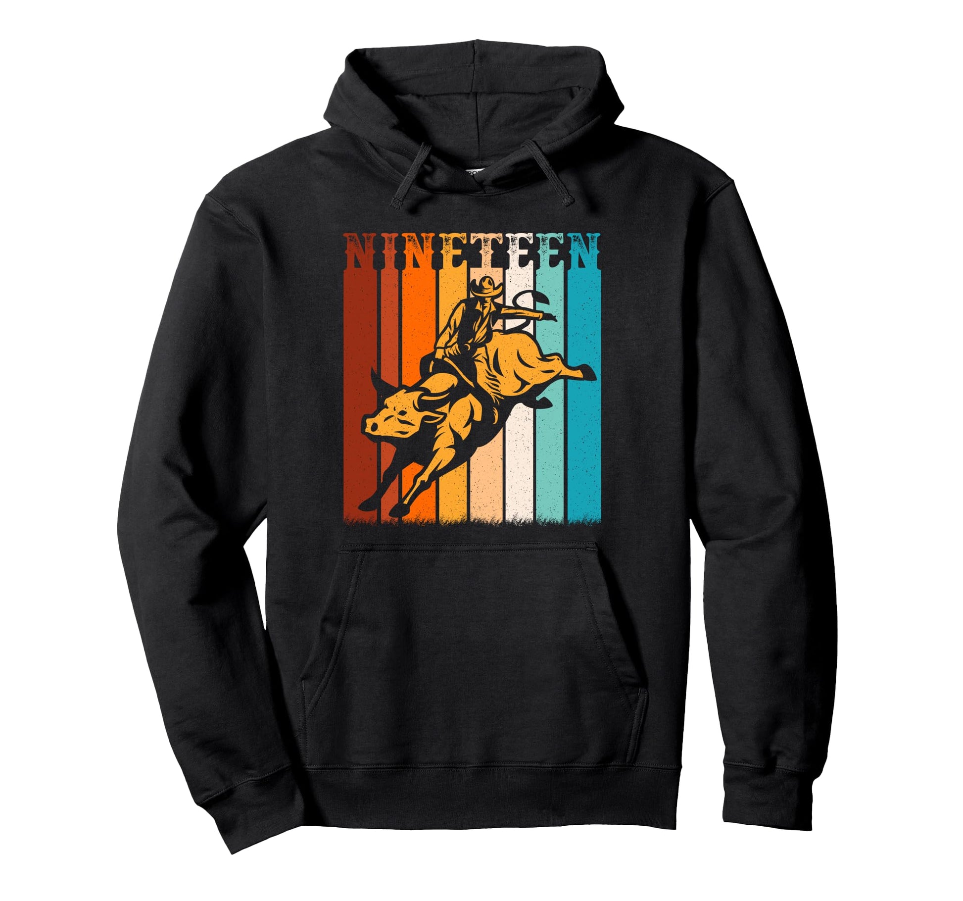 Bull Riding 19Th Birthday Cowboy 19 Hoodie - Fun Novelty Design Unisex - T-Shirt, Sweatshirt, Hoodie