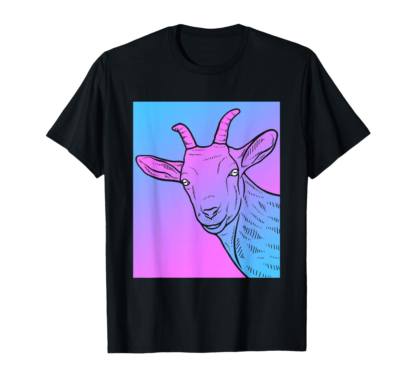 Vaporwave Goat Aesthetic Pastel Goth T-Shirt - Unique Graphic for Adults - T-Shirt, Sweatshirt, Hoodie