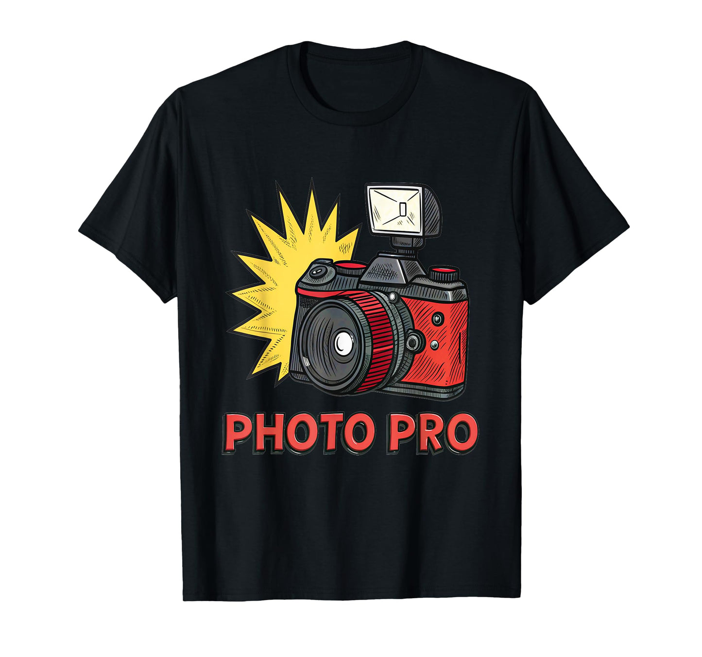 Camera Illustration Photo Pro T-Shirt - Aesthetic Graphic Unisex - T-Shirt, Sweatshirt, Hoodie