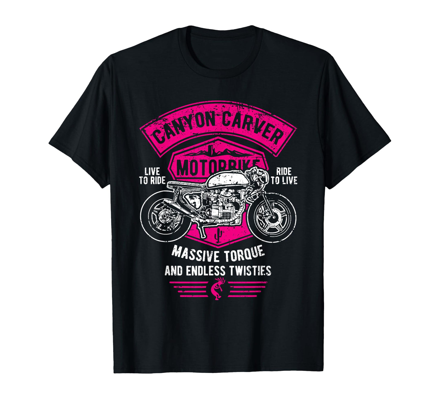 Canyon Carver Motorcycle Distressed T-Shirt - Streetwear Style Men Women - T-Shirt, Sweatshirt, Hoodie
