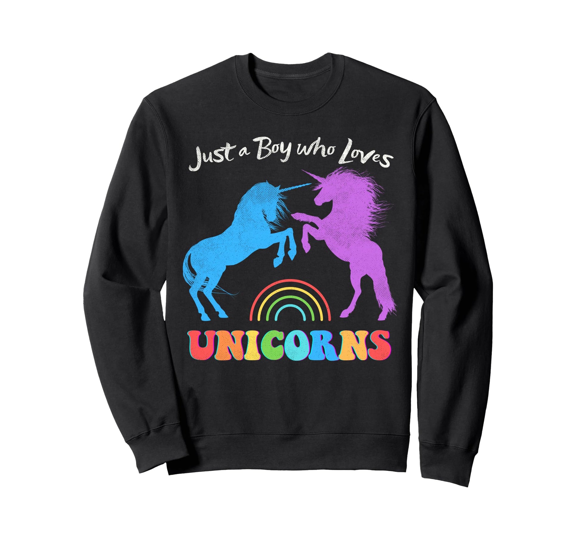 Funny Just Who Loves Unicorns Sweatshirt - Casual Everyday Wear Unisex - T-Shirt, Sweatshirt, Hoodie