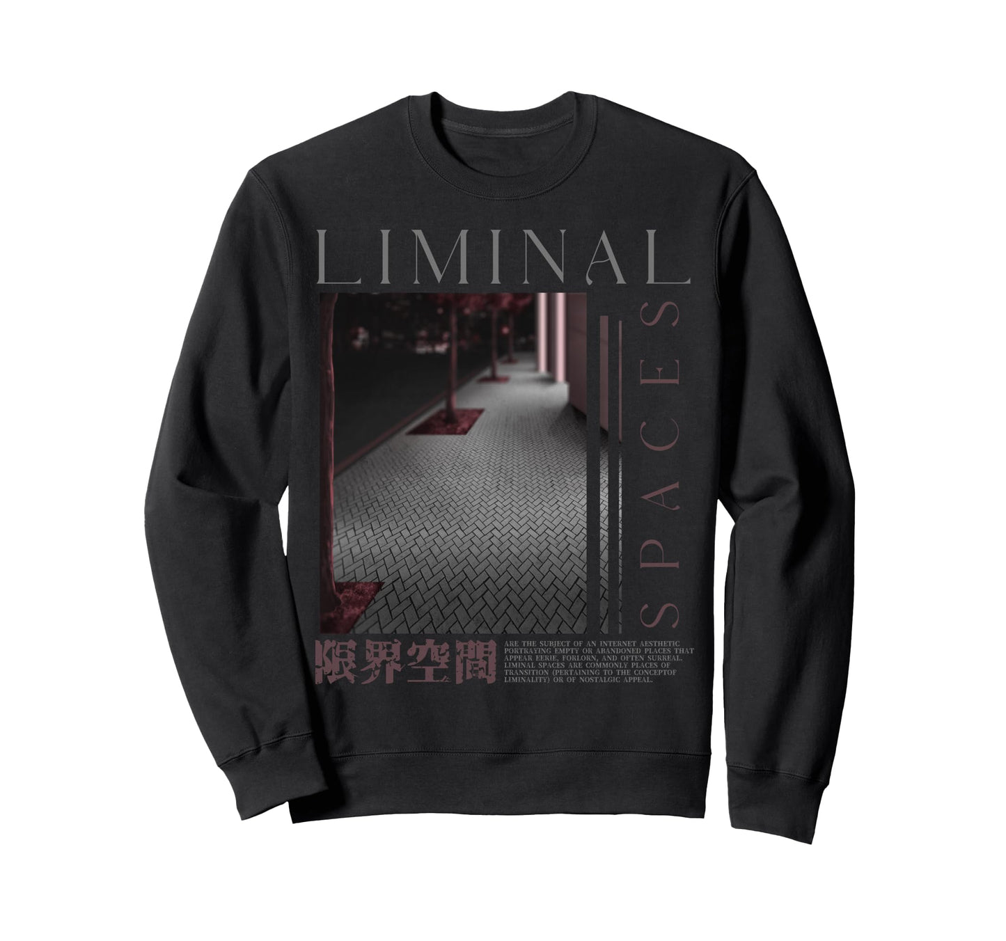Liminal Aesthetic Vaporwave Sweatshirt - Unique Graphic for Adults - T-Shirt, Sweatshirt, Hoodie