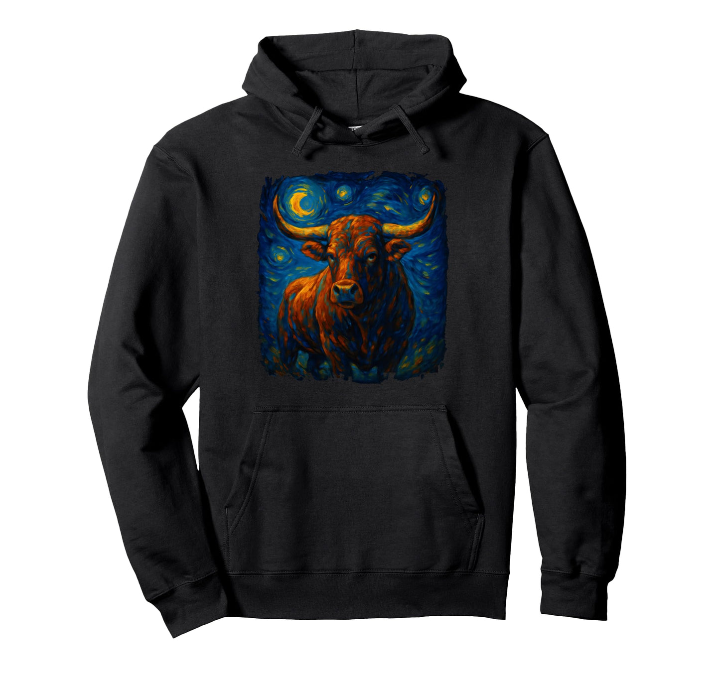 Bull Rodeo Distressed Cowboy Western Hoodie - Fun Novelty Design Unisex - T-Shirt, Sweatshirt, Hoodie