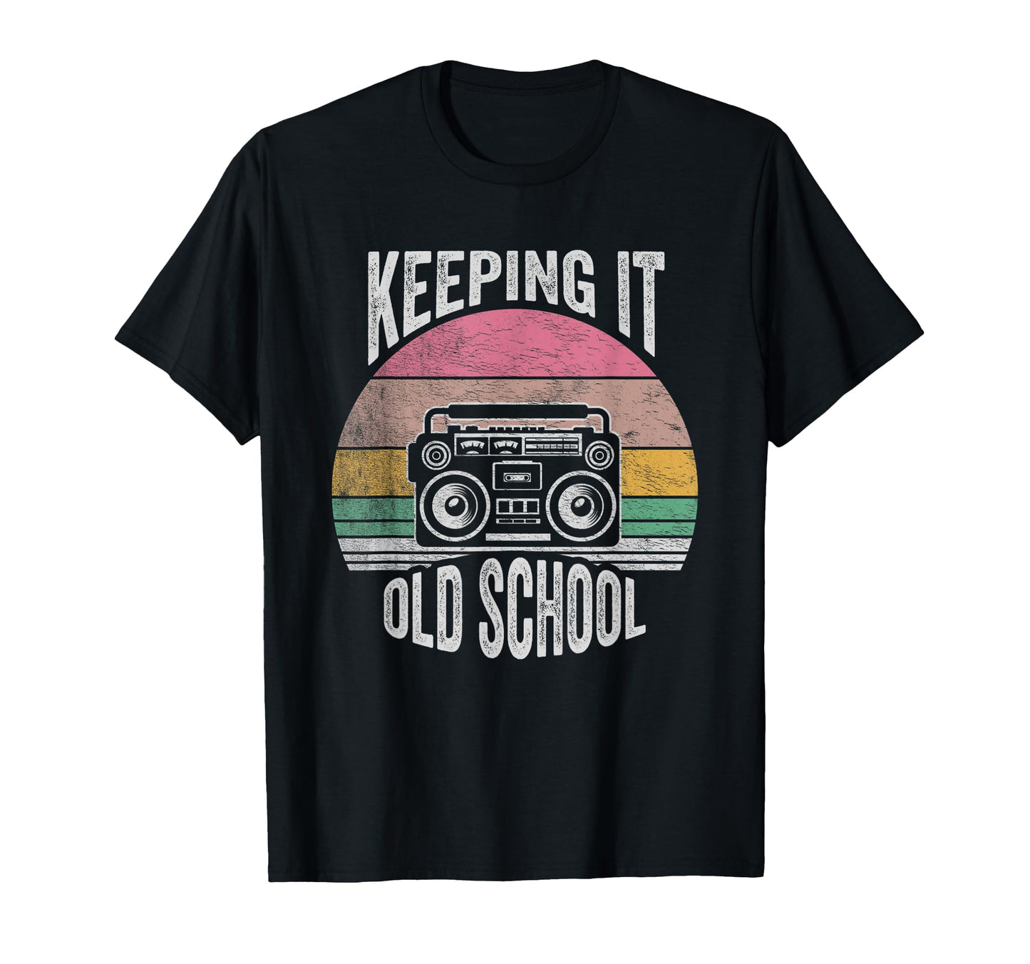 80S 90S Boombox Keeping It Old T-Shirt - Fun Novelty Design for Adults - T-Shirt, Sweatshirt, Hoodie